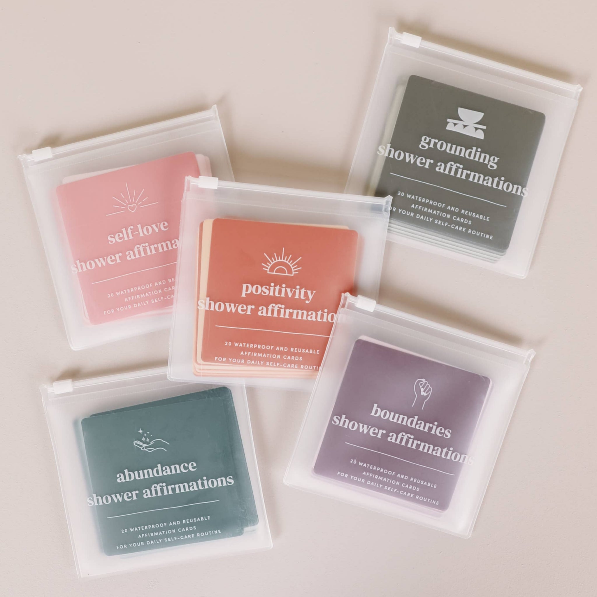 Shower Affirmation Cards Collection