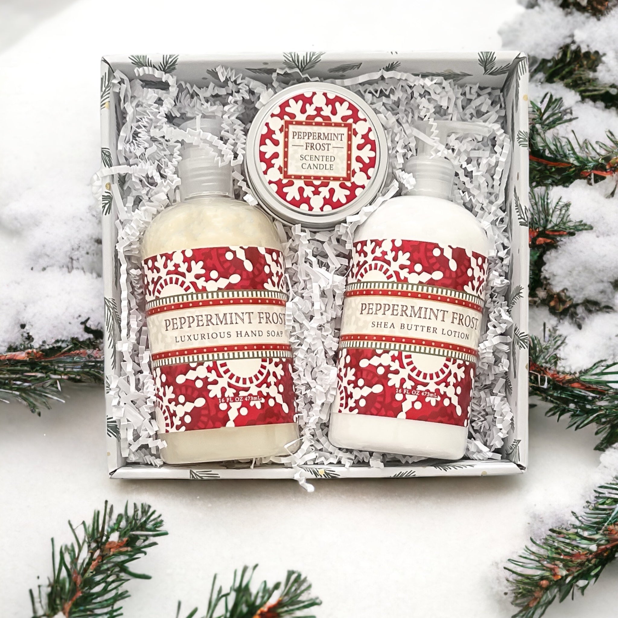 Greenwich Bay Trading Company PEPPERMINT FROST Holiday Gift Set