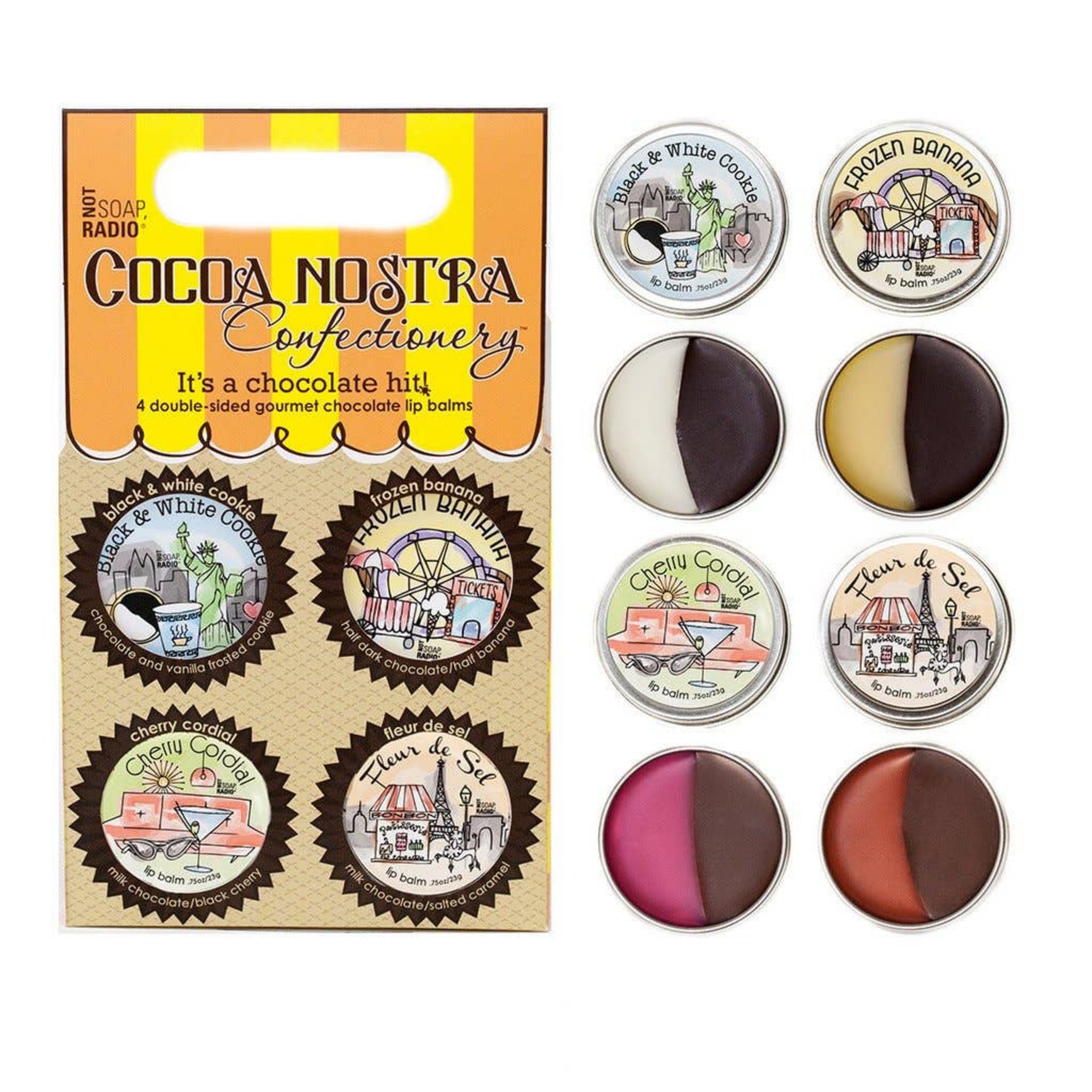 COCOA NOSTRA Chocolate Lip Balm Set