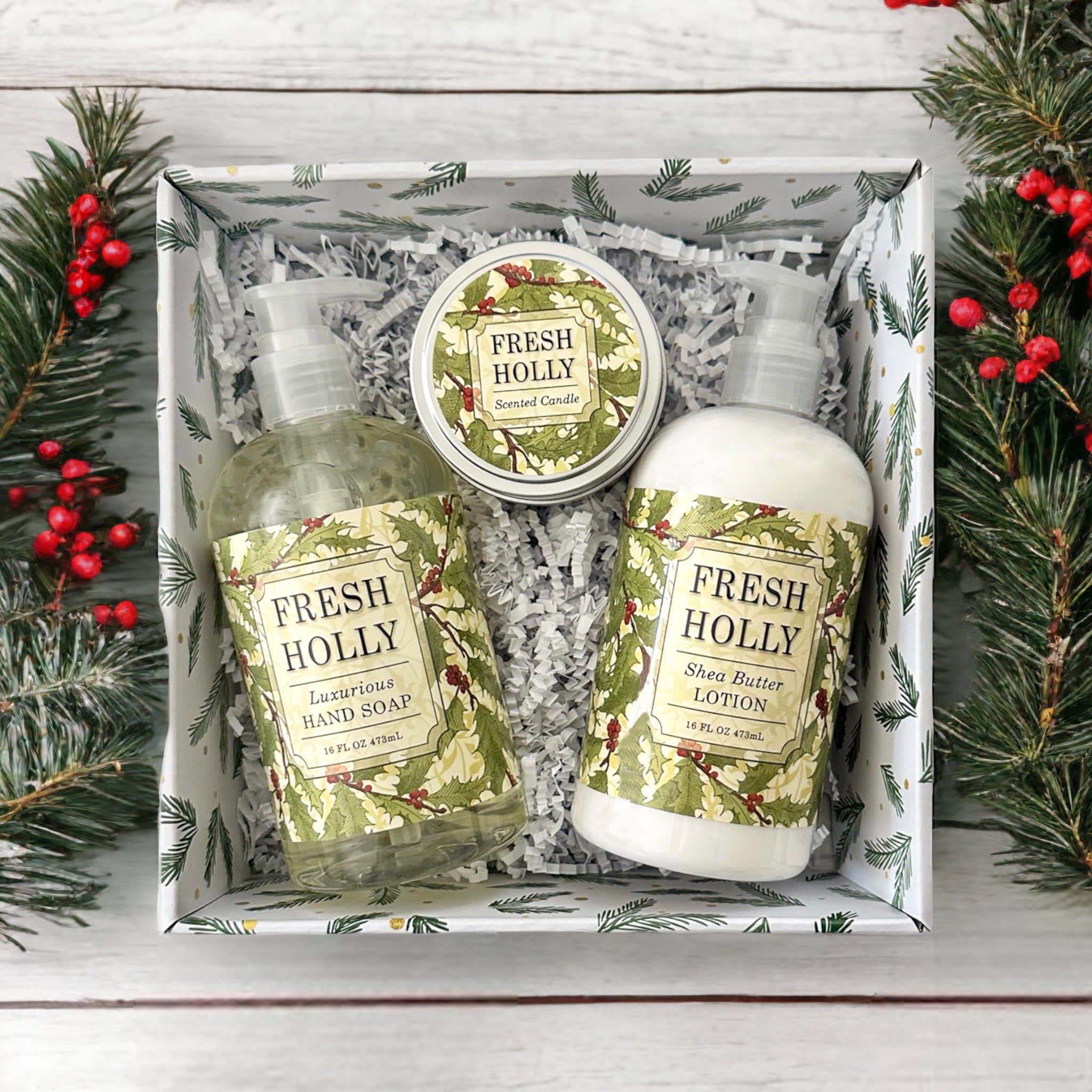 Greenwich Bay Trading Company FRESH HOLLY Holiday Gift Set