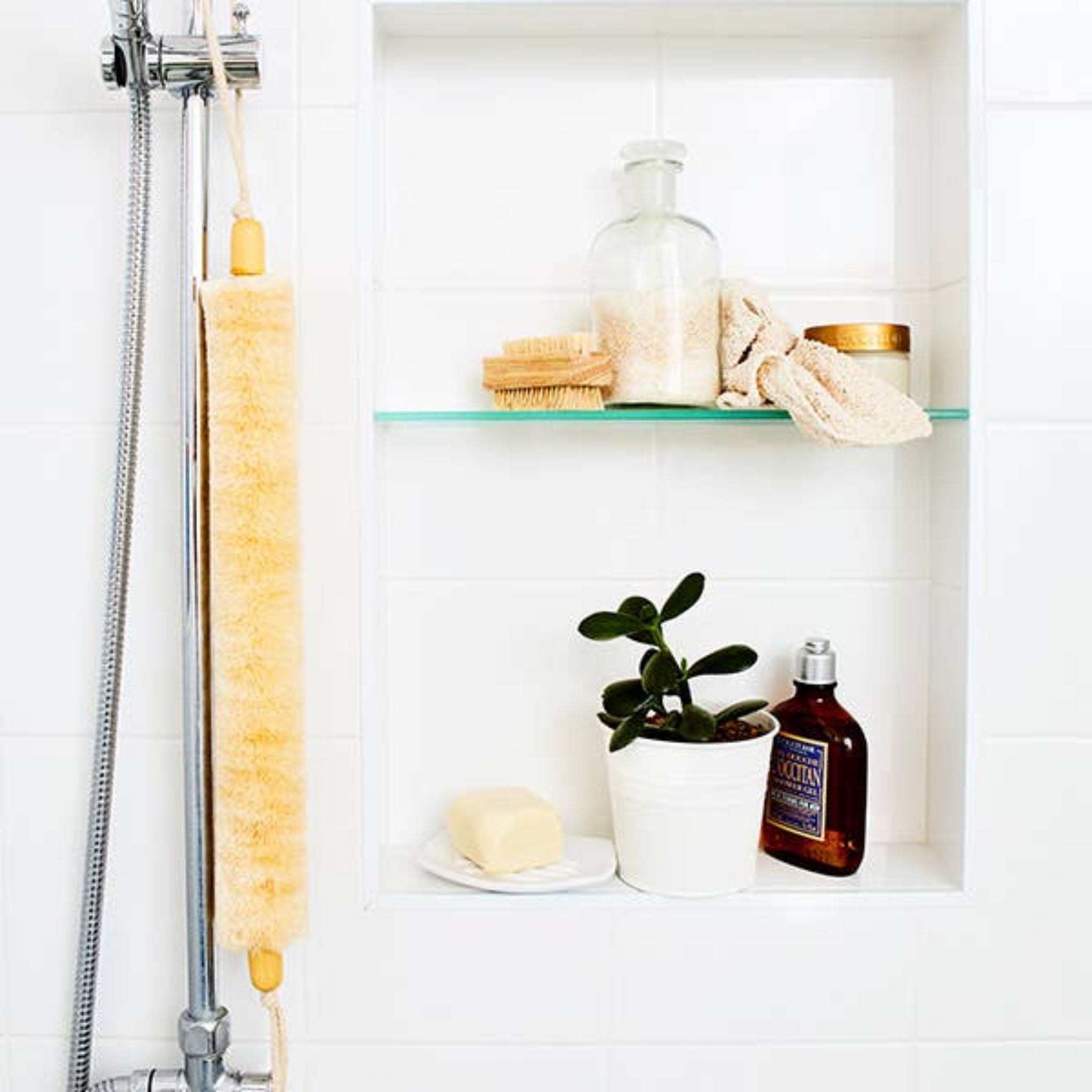 Flexible Body Brush for Back - Soft Jute