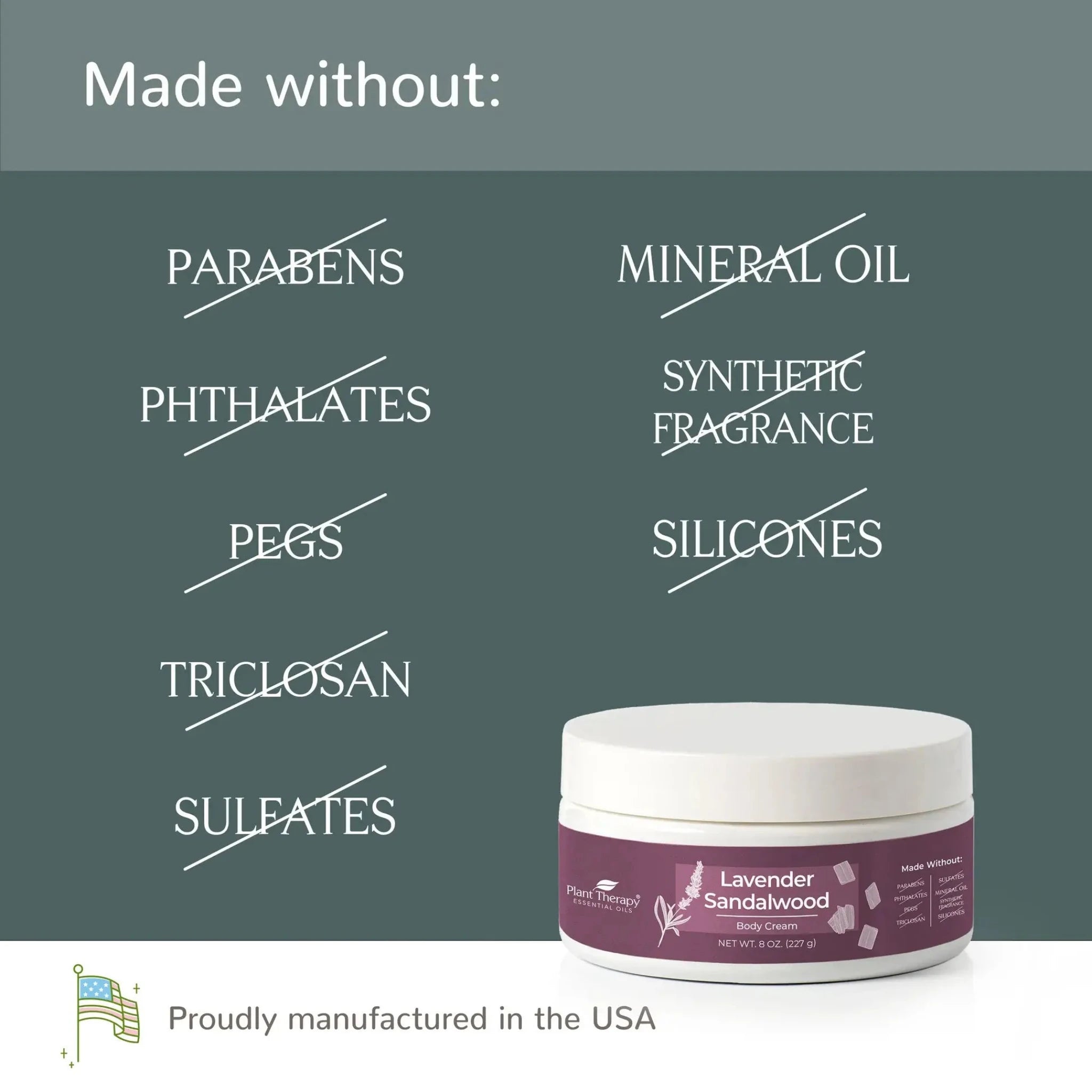 Plant Therapy - Lavender Sandalwood Body Cream 8 oz