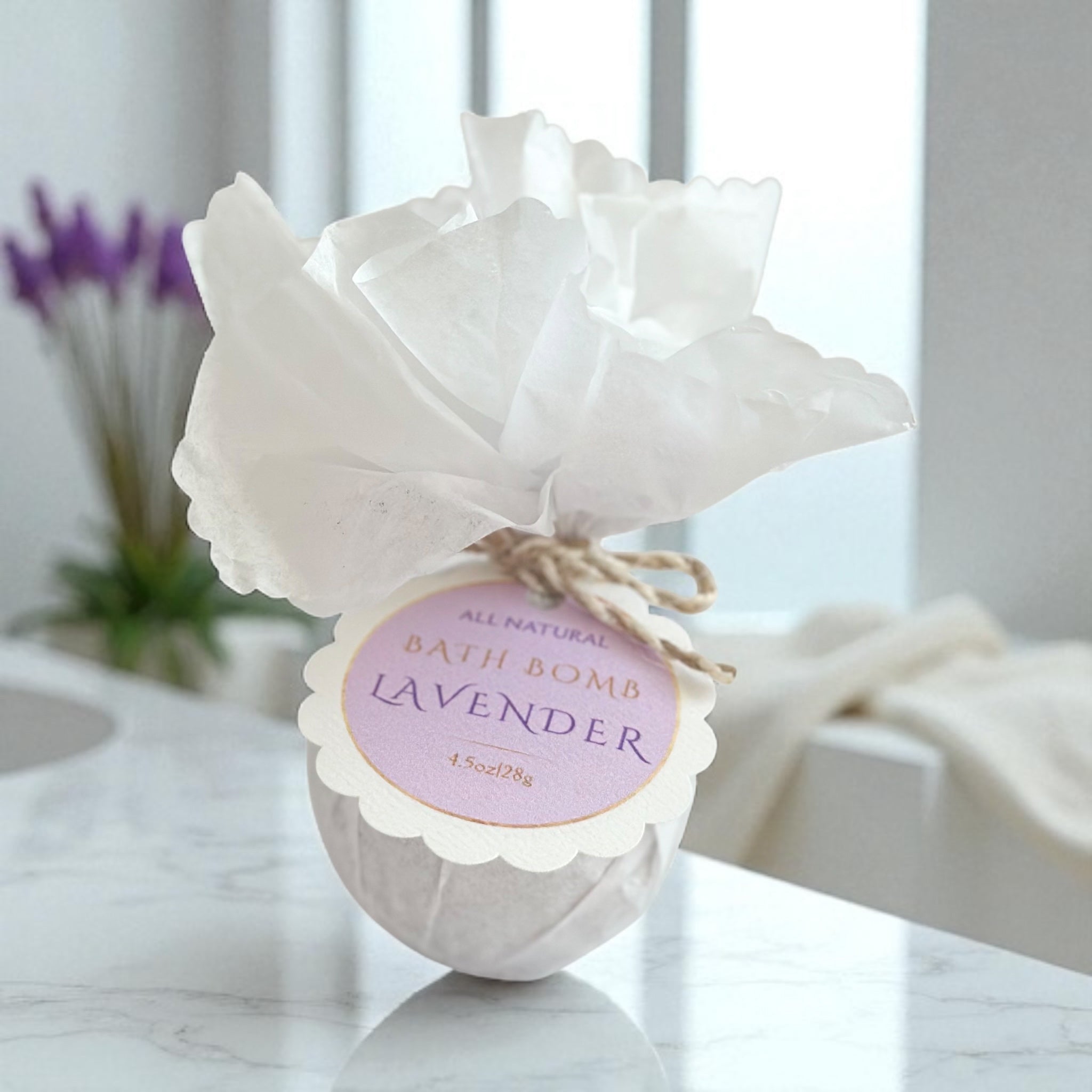 All Natural LAVENDER Bath Bomb