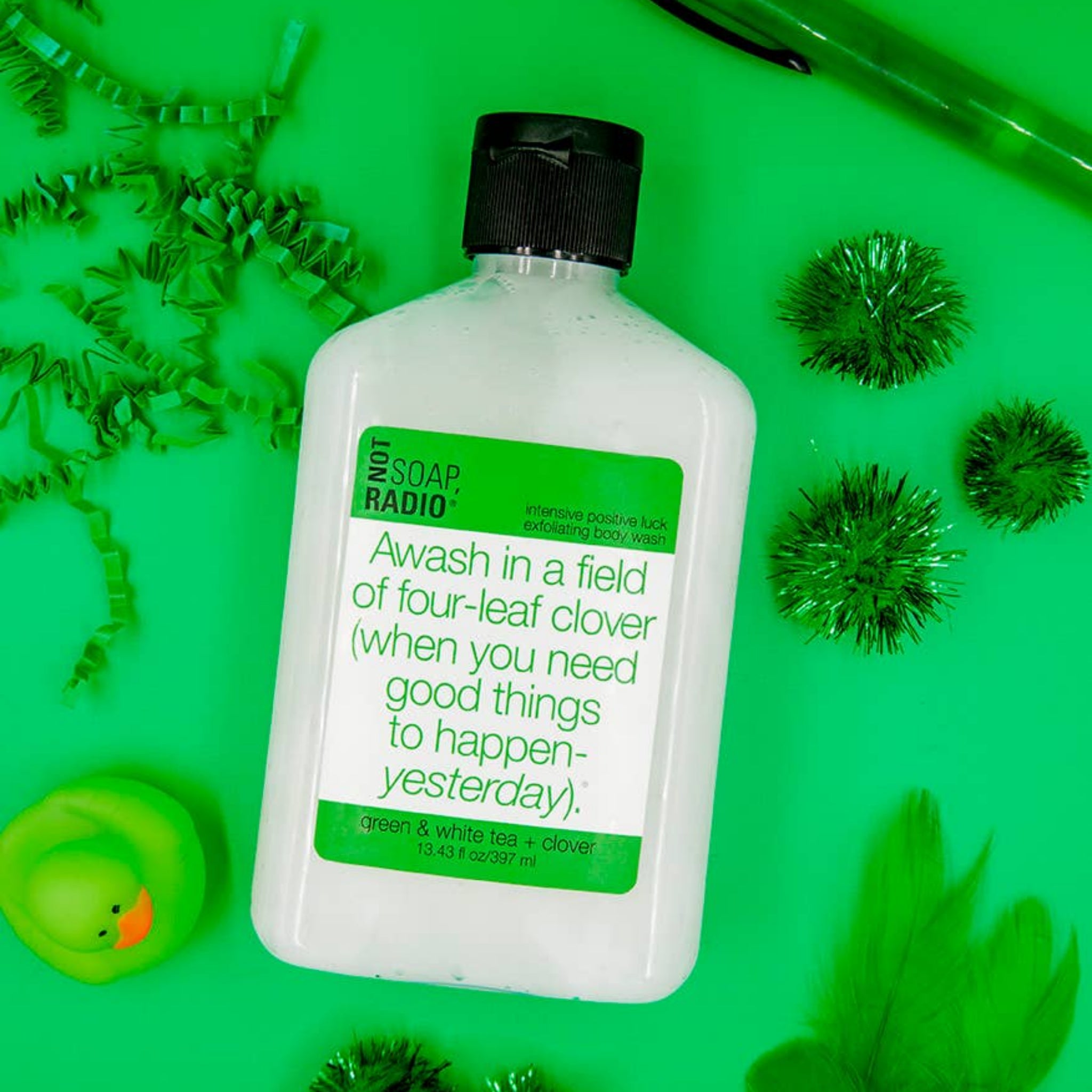 Awash In A Field Of Four- Leaf Clover BODY SCRUB (Green tea & White tea + Clover)