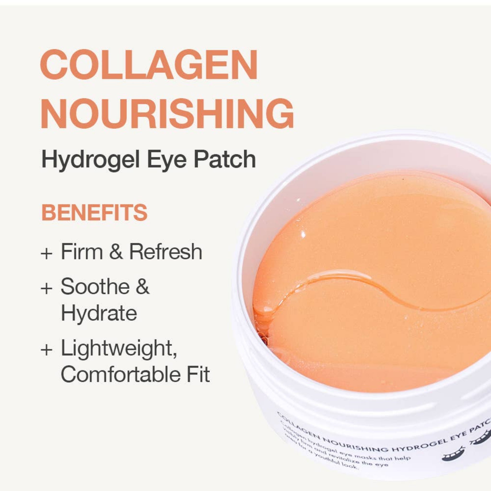 Collagen Nourishing Hydrogel Eye Patches – Fine Lines & Puffiness | 30 Pairs