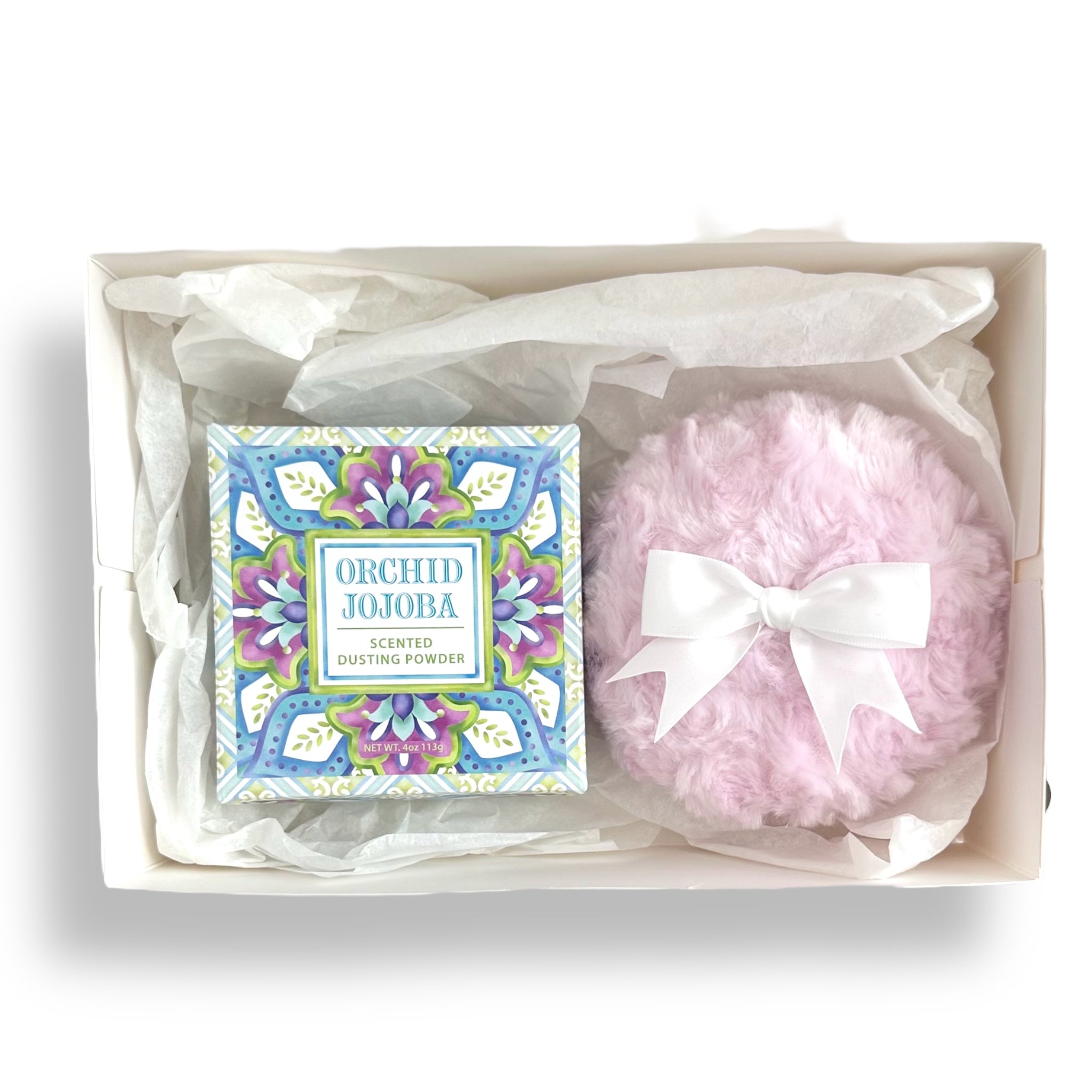 Dusting Powder & Puff GIFT SET - Greenwich Bay Trading Company + Luxe Puffs 