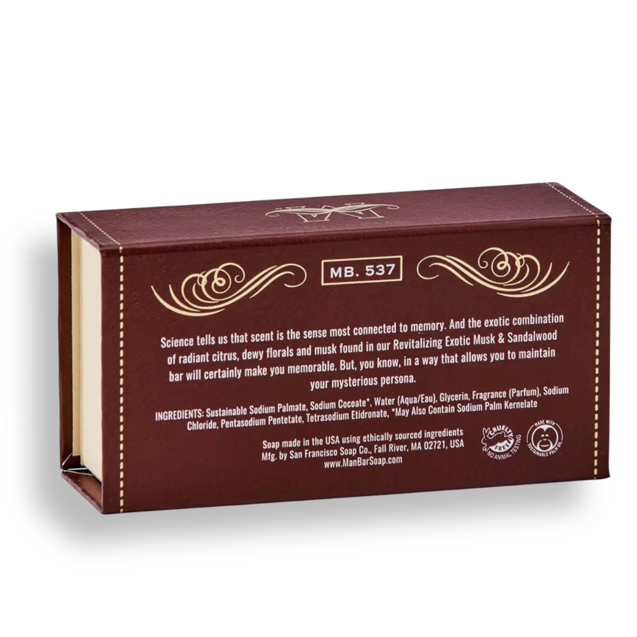 San Francisco Soap Company MAN BAR Soap - Exotic Musk + Sandalwood