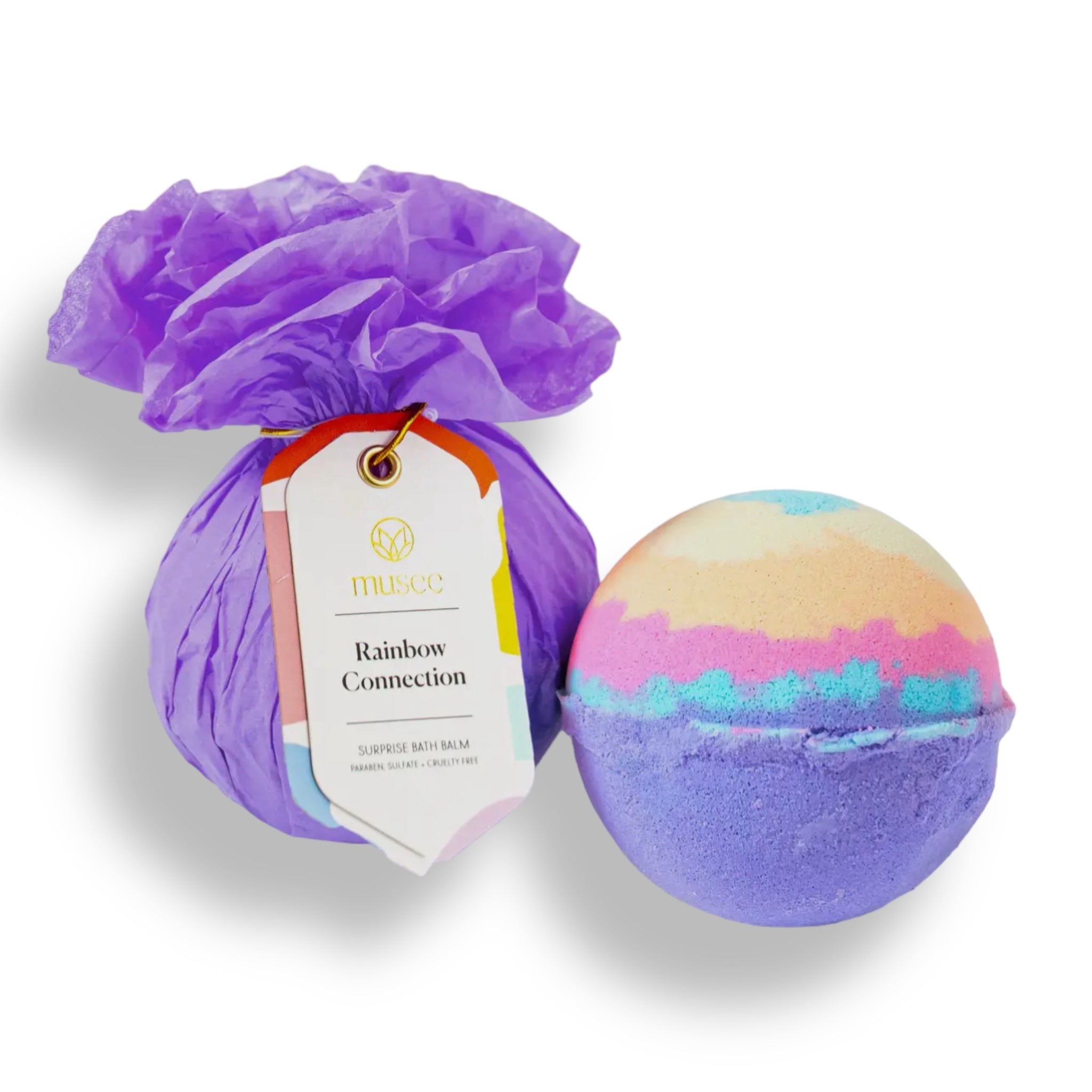 Bath Bomb with Surprise - RAINBOW CONNECTION (Lily + Vanilla) MUSEE BATH
