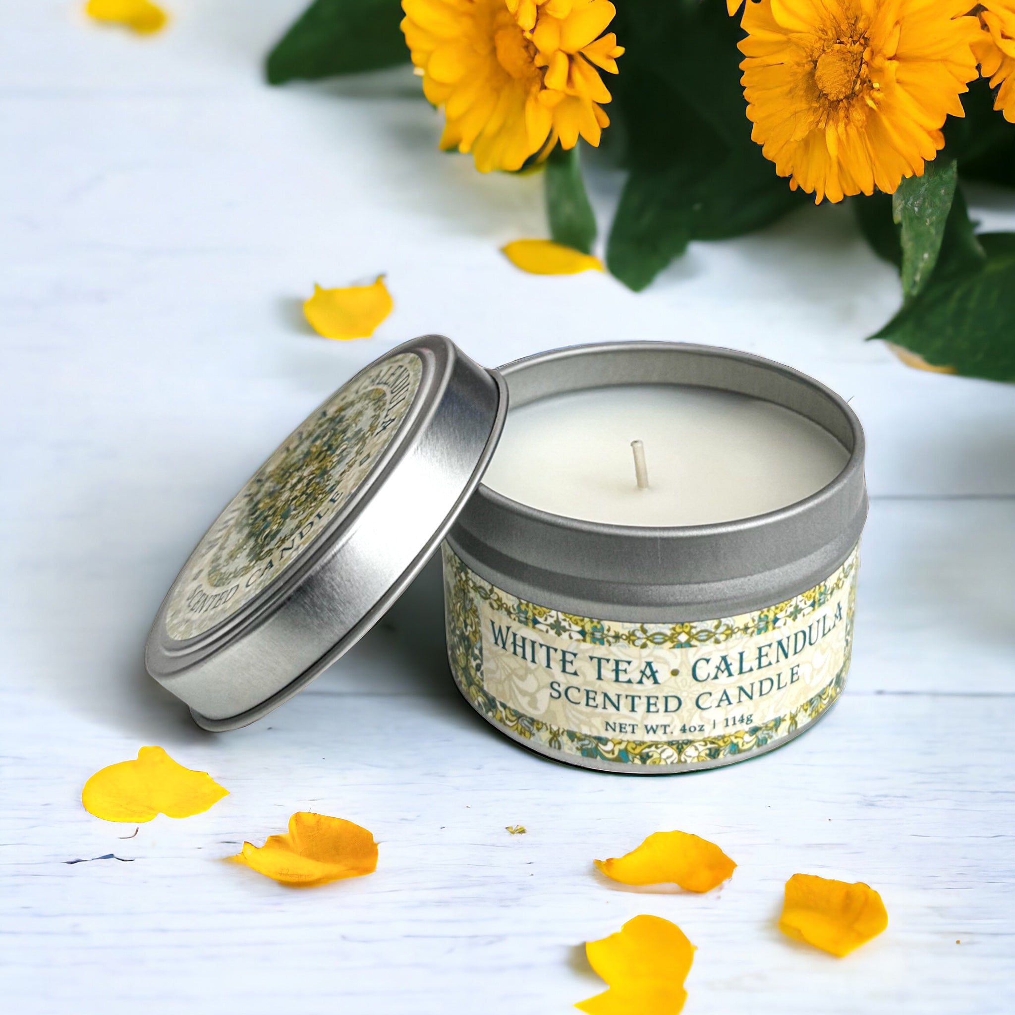 White Tea & Calendula Candle Greenwich Bay Trading Company