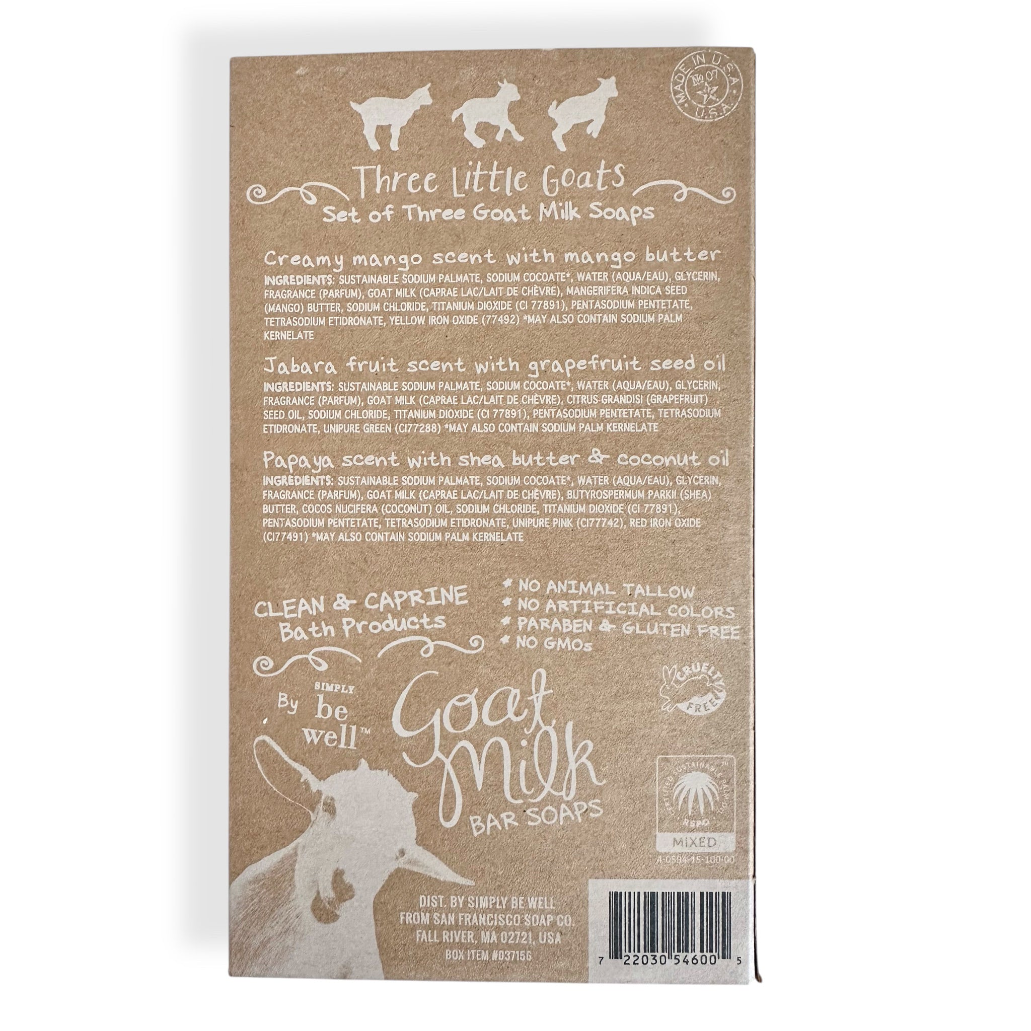 GOAT MILK SOAP SET - Papaya, Jabara, Mango
