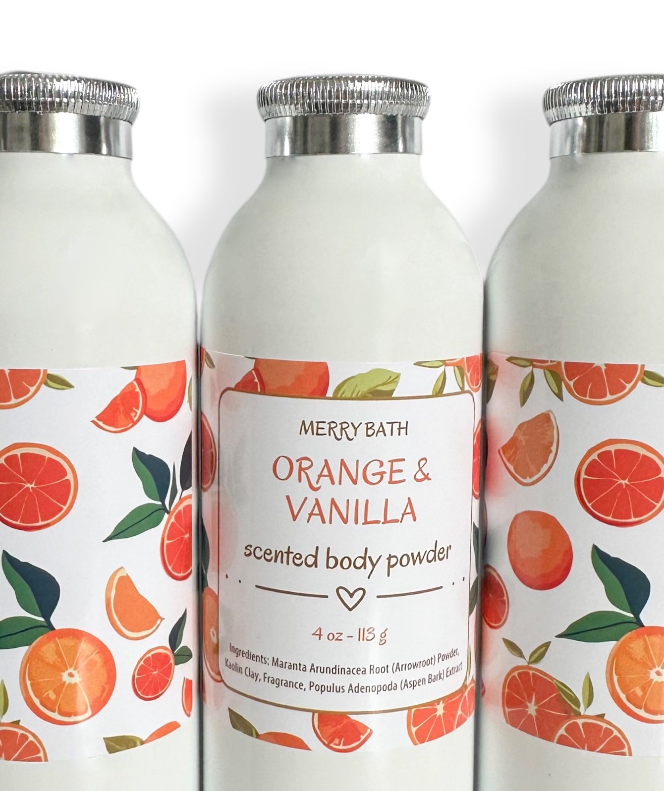 Natural Dusting Powder - ORANGE & VANILLA