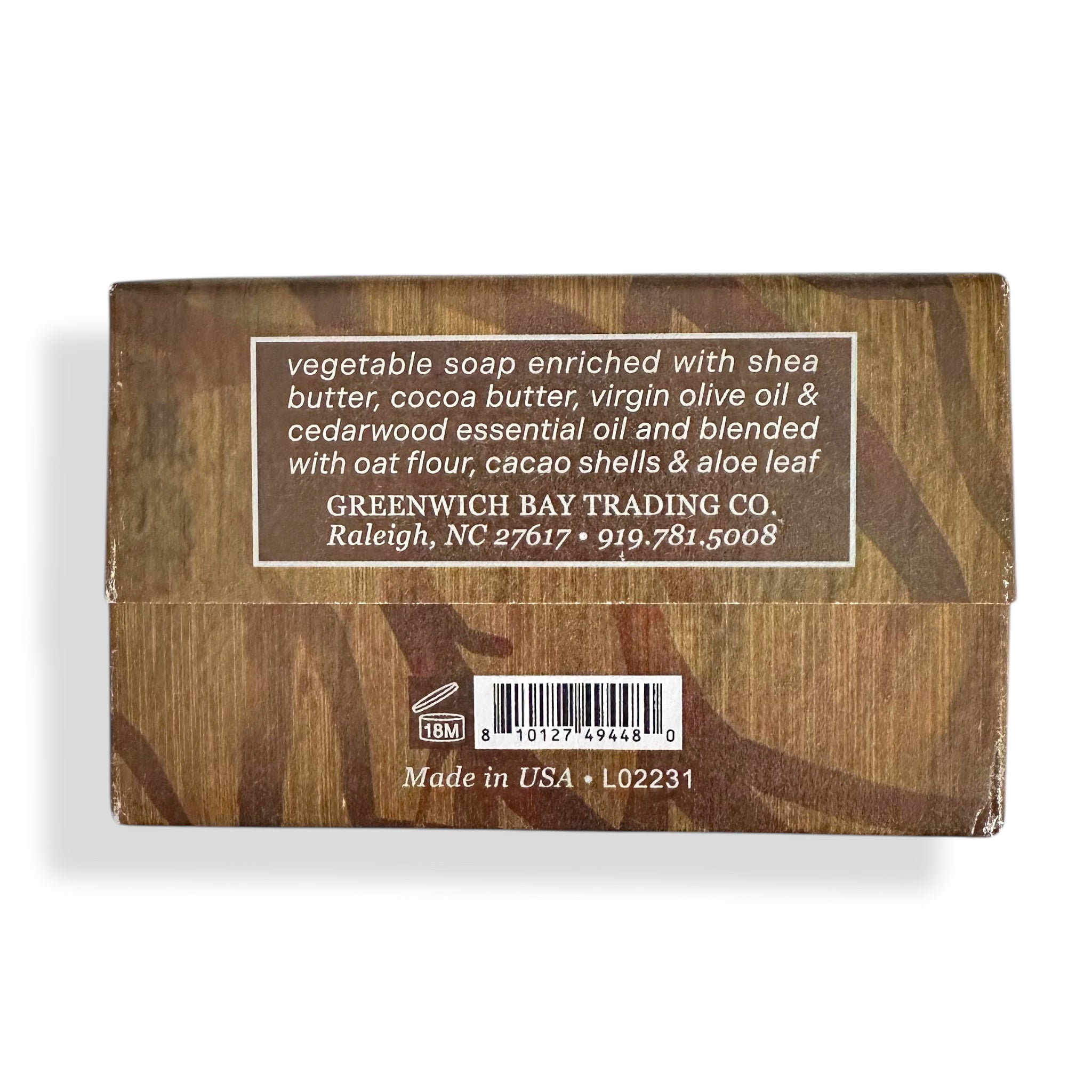 Greenwich Bay Trading Company Elements - SOAP For Men - CEDARWOOD