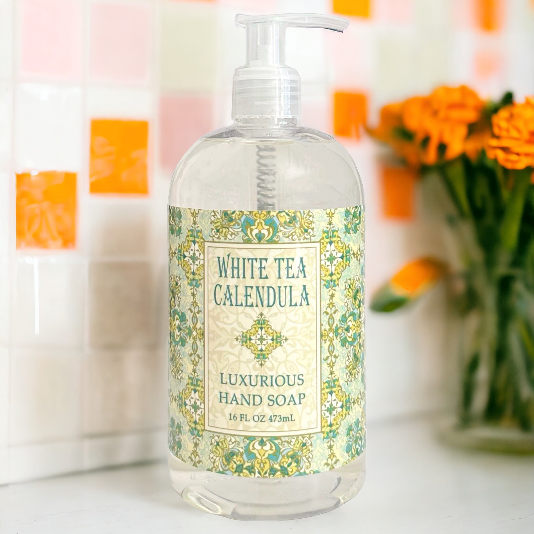 WHITE TEA CALENDULA Hand Soap Greenwich Bay Trading Company