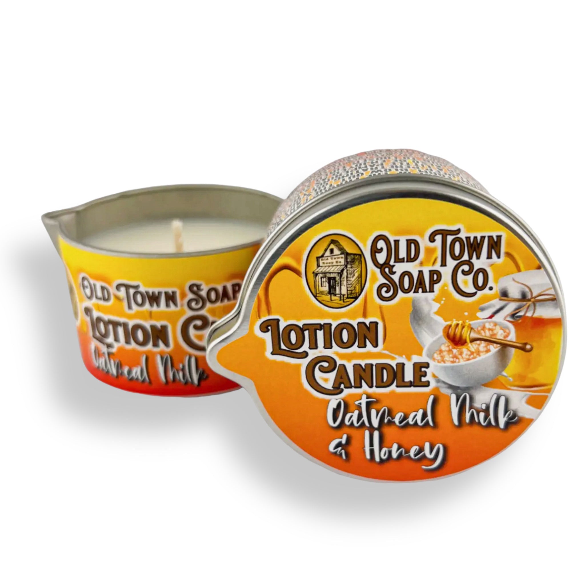 LOTION CANDLE - Oatmeal, Milk & Honey - Old Town Soap Co