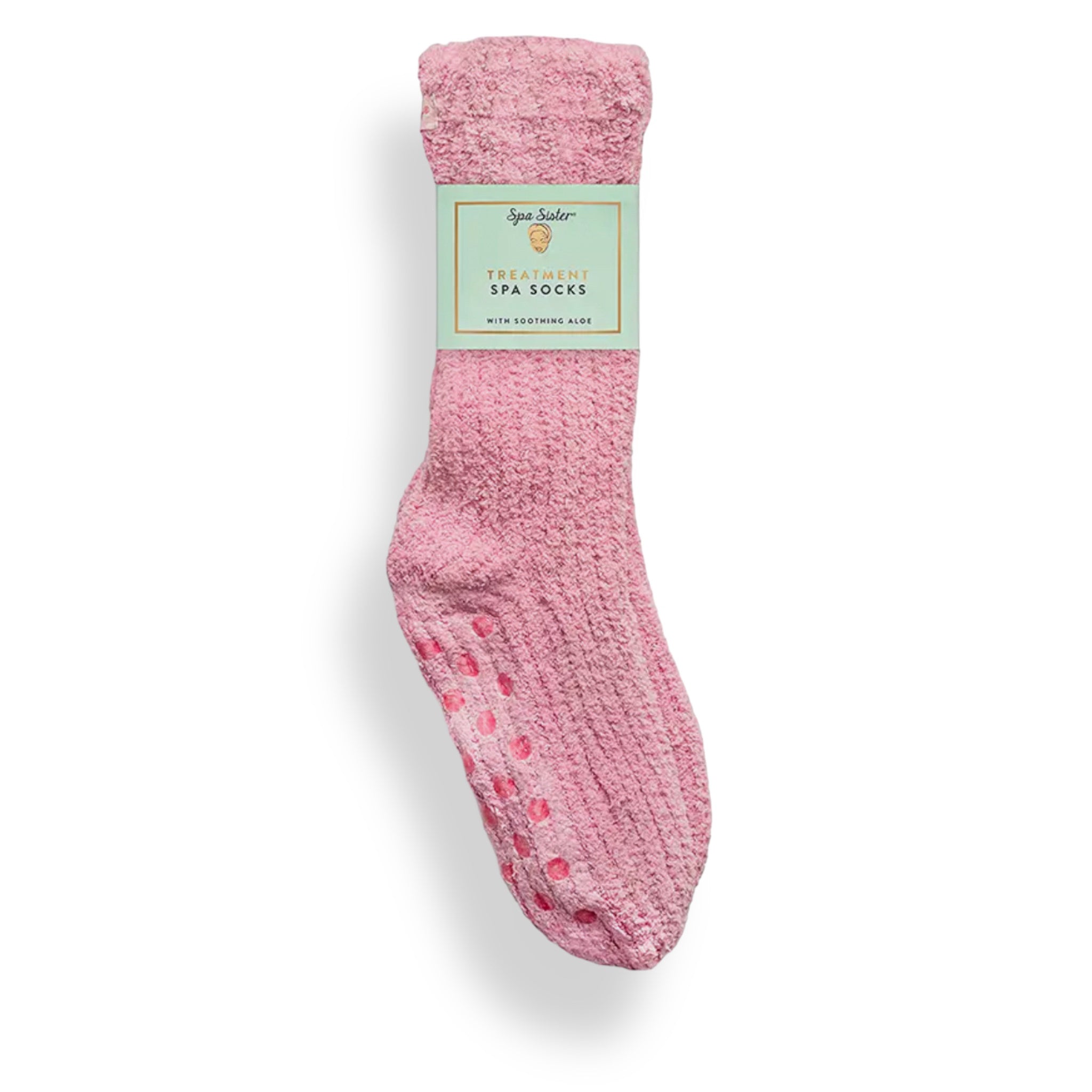 Spa Sister Treatment Long SOCKS Aloe and Jojoba Oil Pink