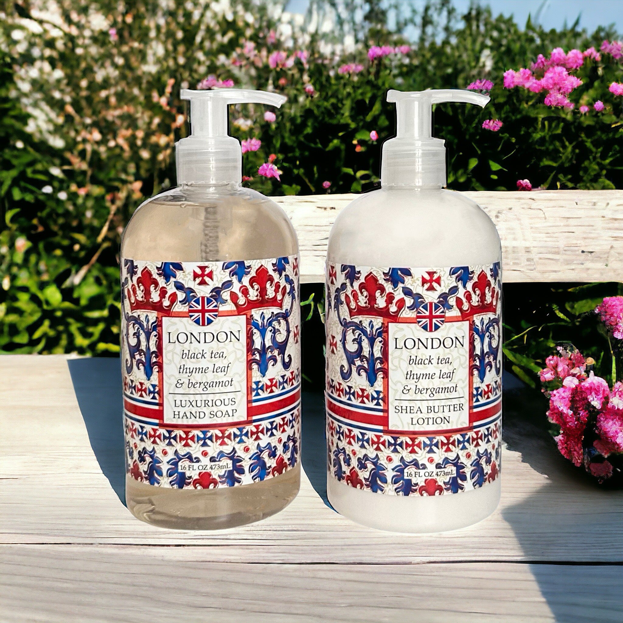 LONDON Black Tea + Thyme + Bergamot Hand Soap and Lotion Greenwich Bay Trading Company