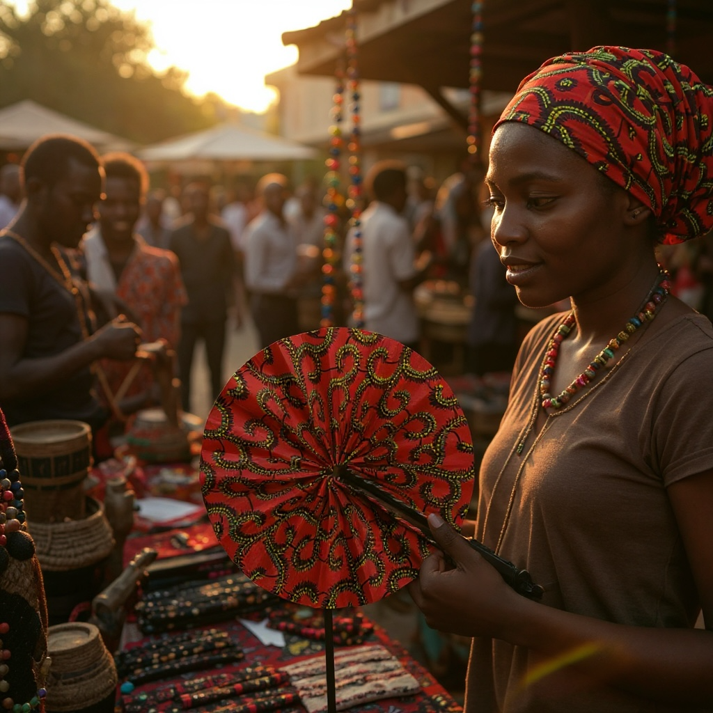 African Folding Fan