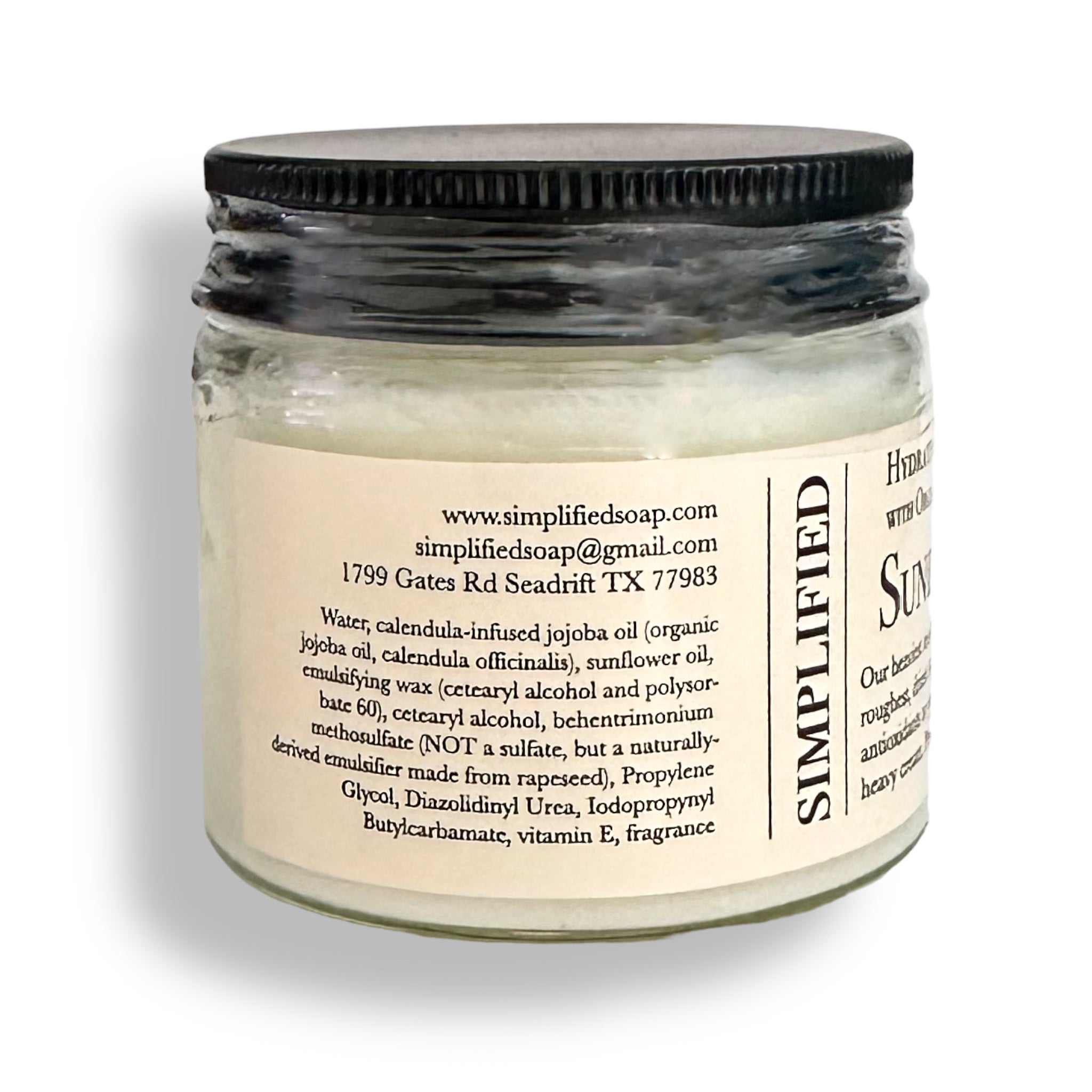 Hydrating Calendula CREAM - Sunday Beach - Simplified Soap