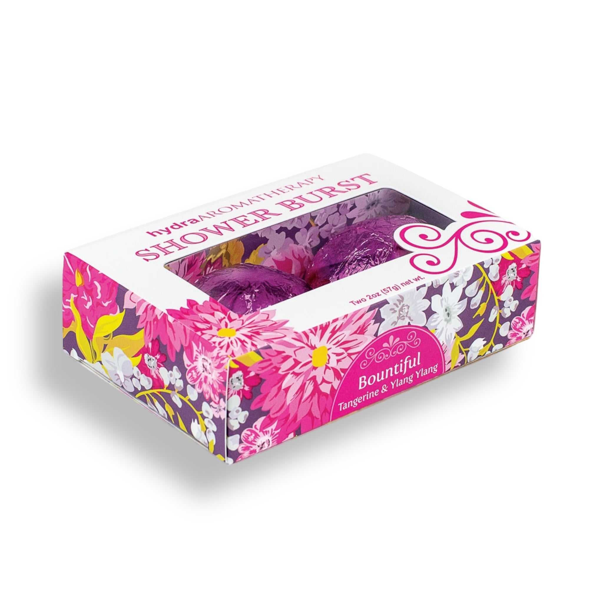 hydraAromatherapy Shower Burst Steamer Bountiful Floral Ylang Ylang gift set MerryBath.com