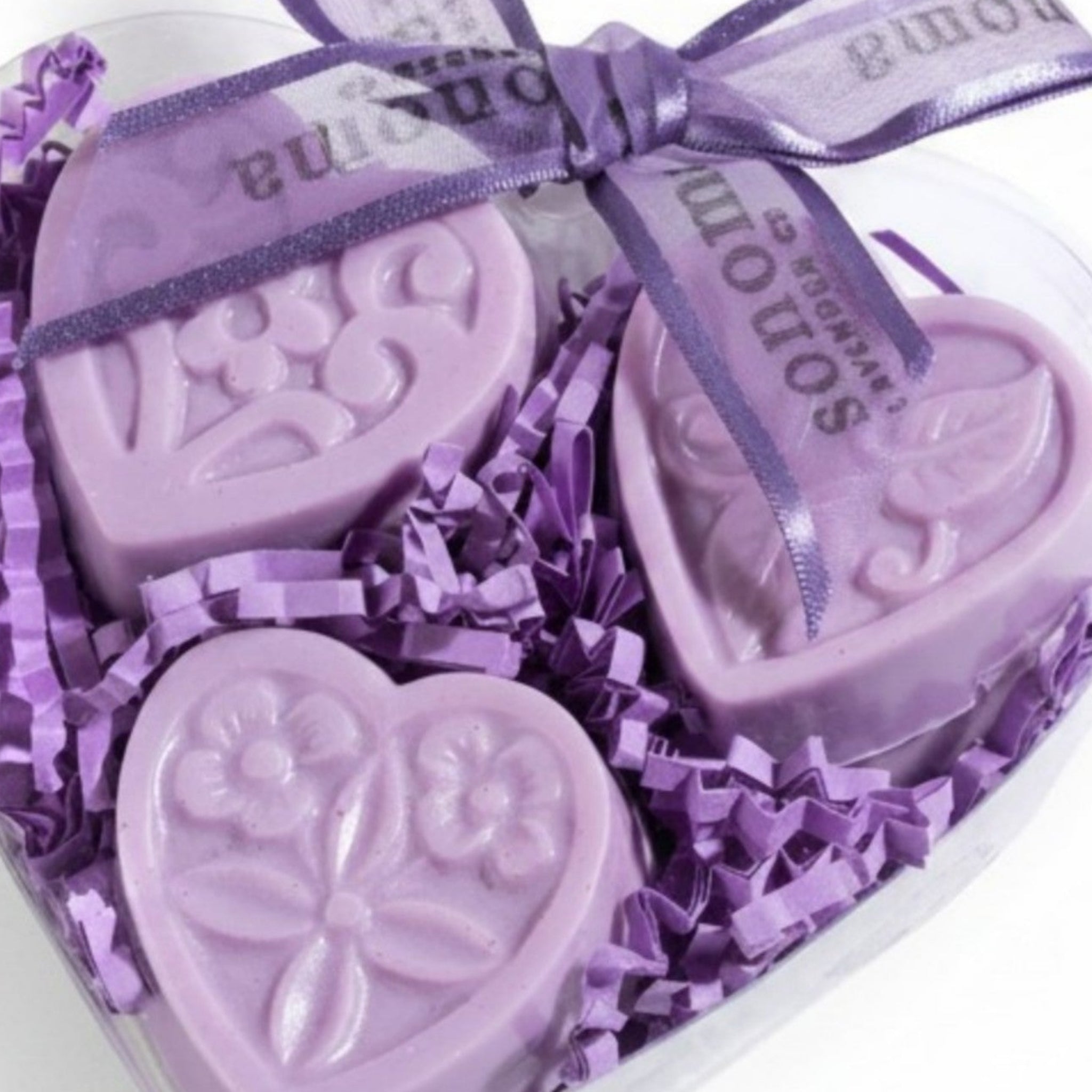 Lavender Heart Soap Set - 6 Guest Soaps