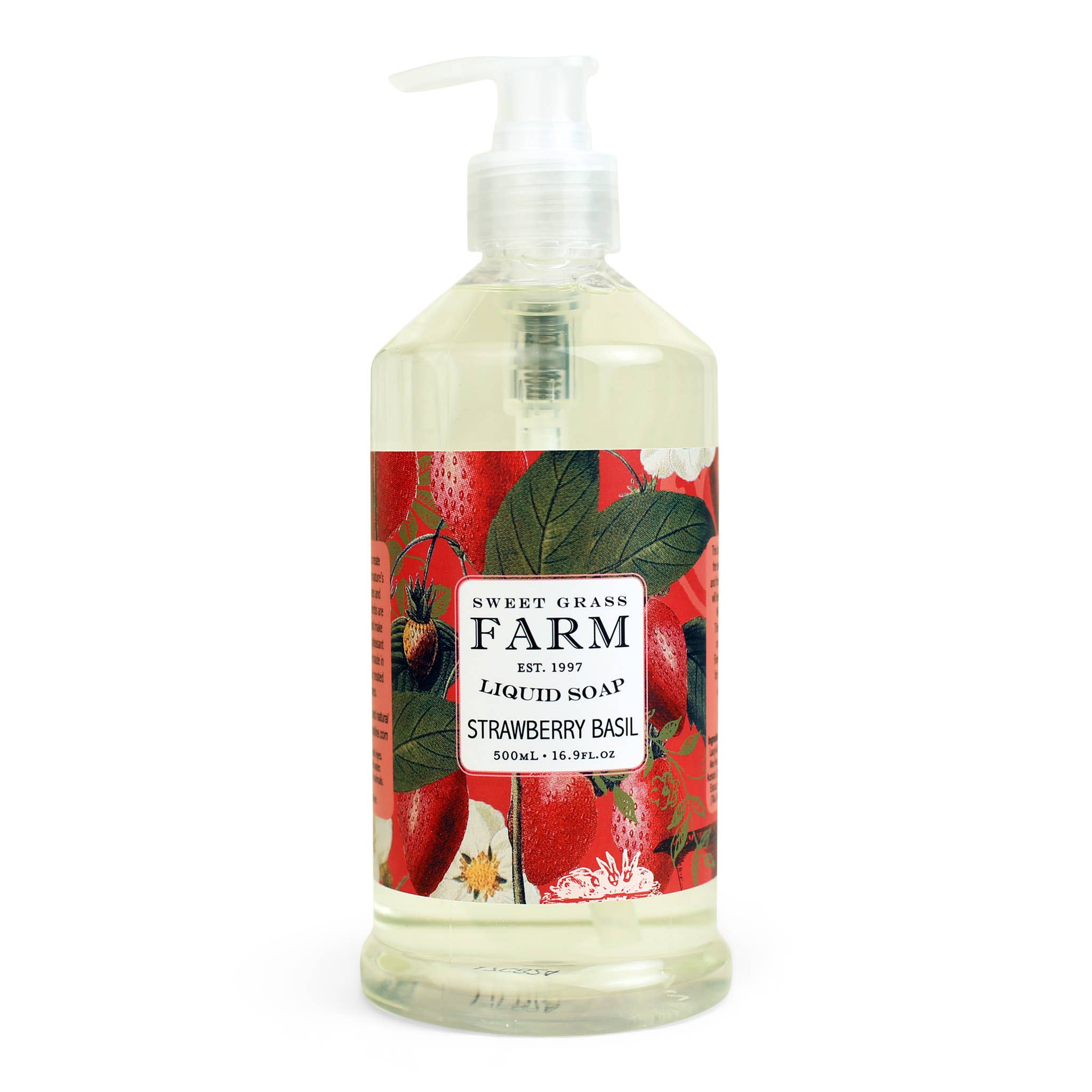 Sweetgrass Farm Liquid Soap with Wildflower Extracts Strawberry Basil