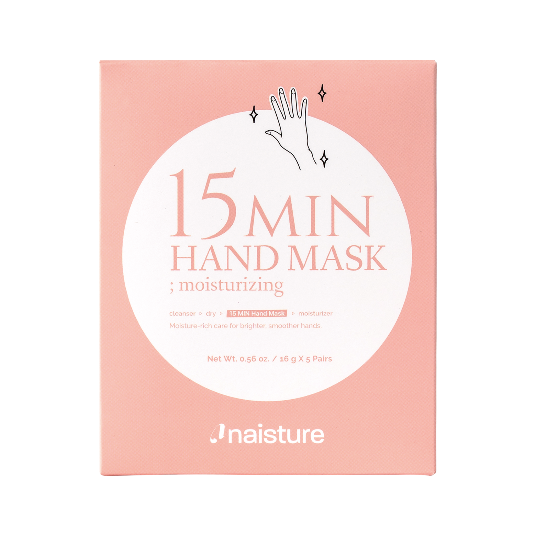 Naisture 15 Minute Hand Mask packaging on a white background