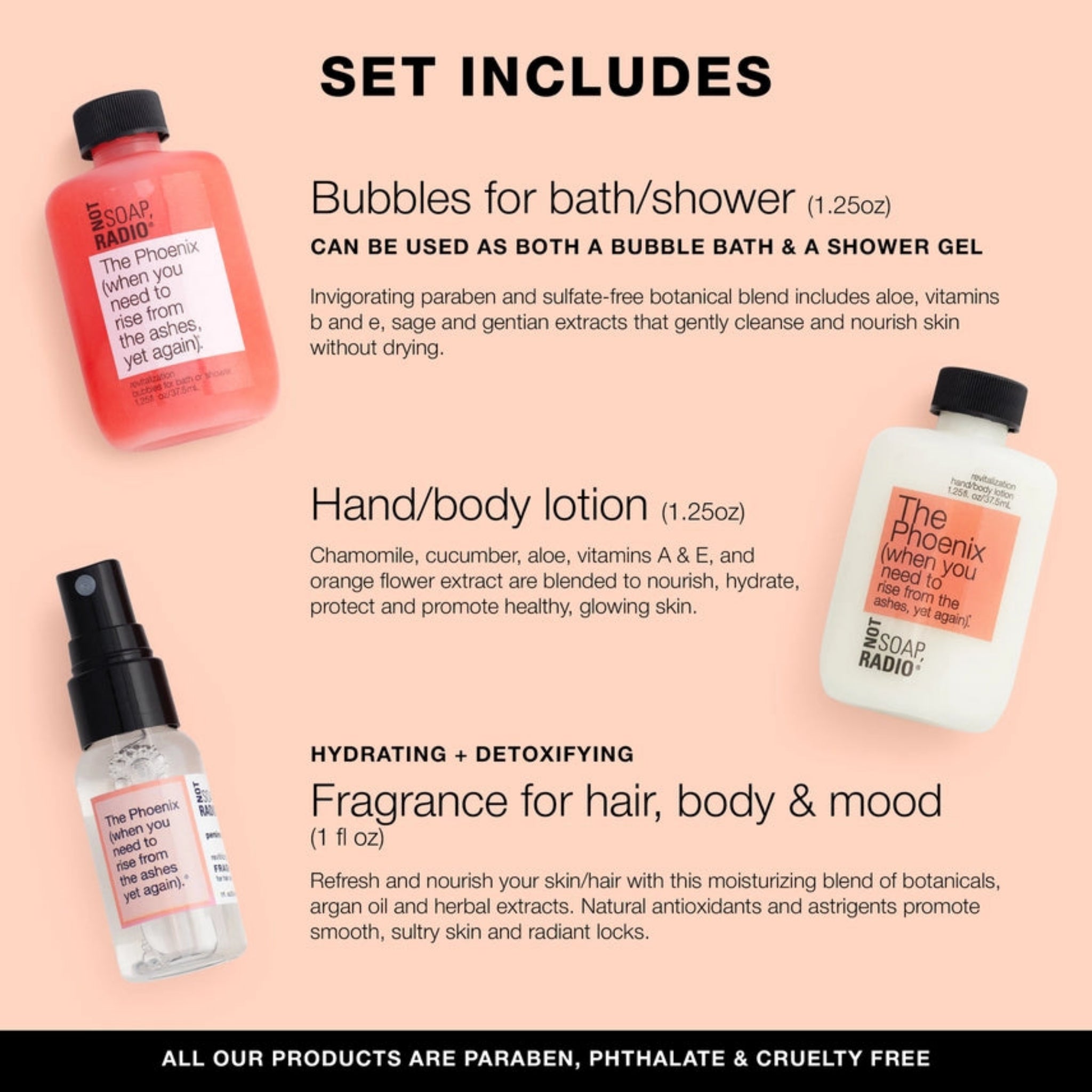 Not Soap Radio PHOENIX Mini Set Persimmon + Plum - Travel Sampler