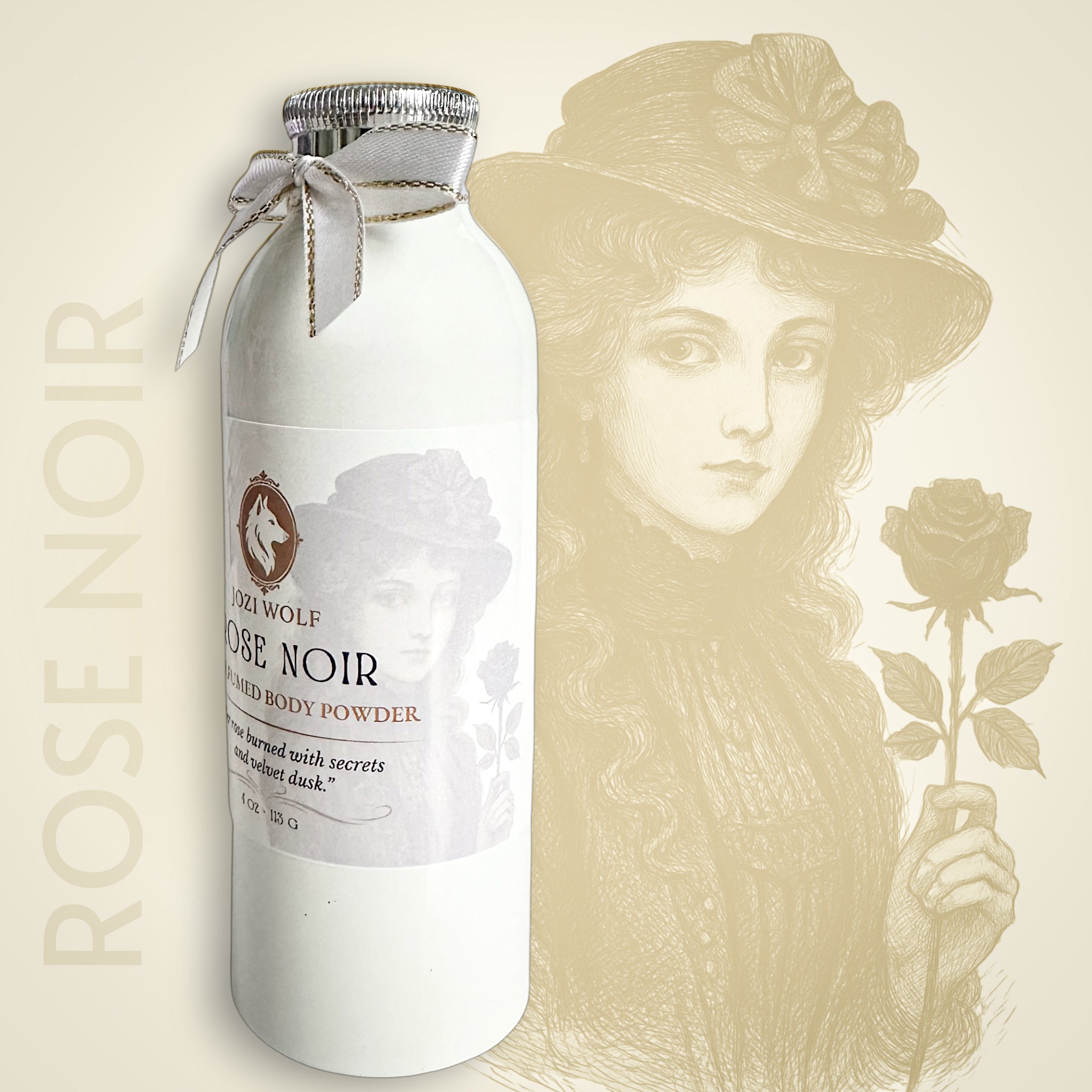 Perfumed Body Powder - ROSE NOIR