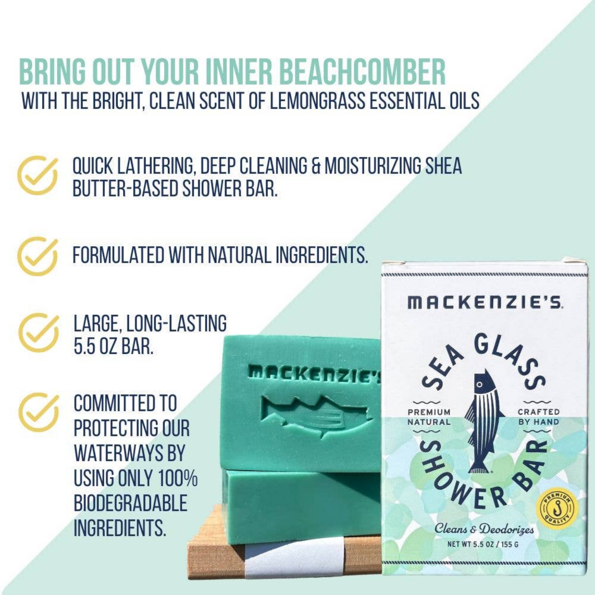 SEA GLASS Shower Bar