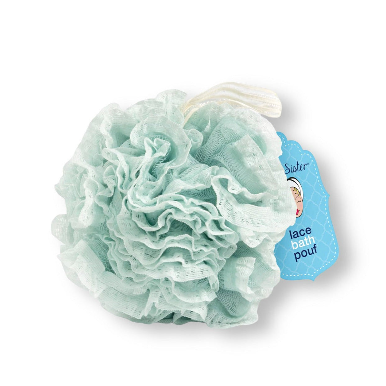 Spa Sister Vintage Lace Bath Sponge Pouf Marine