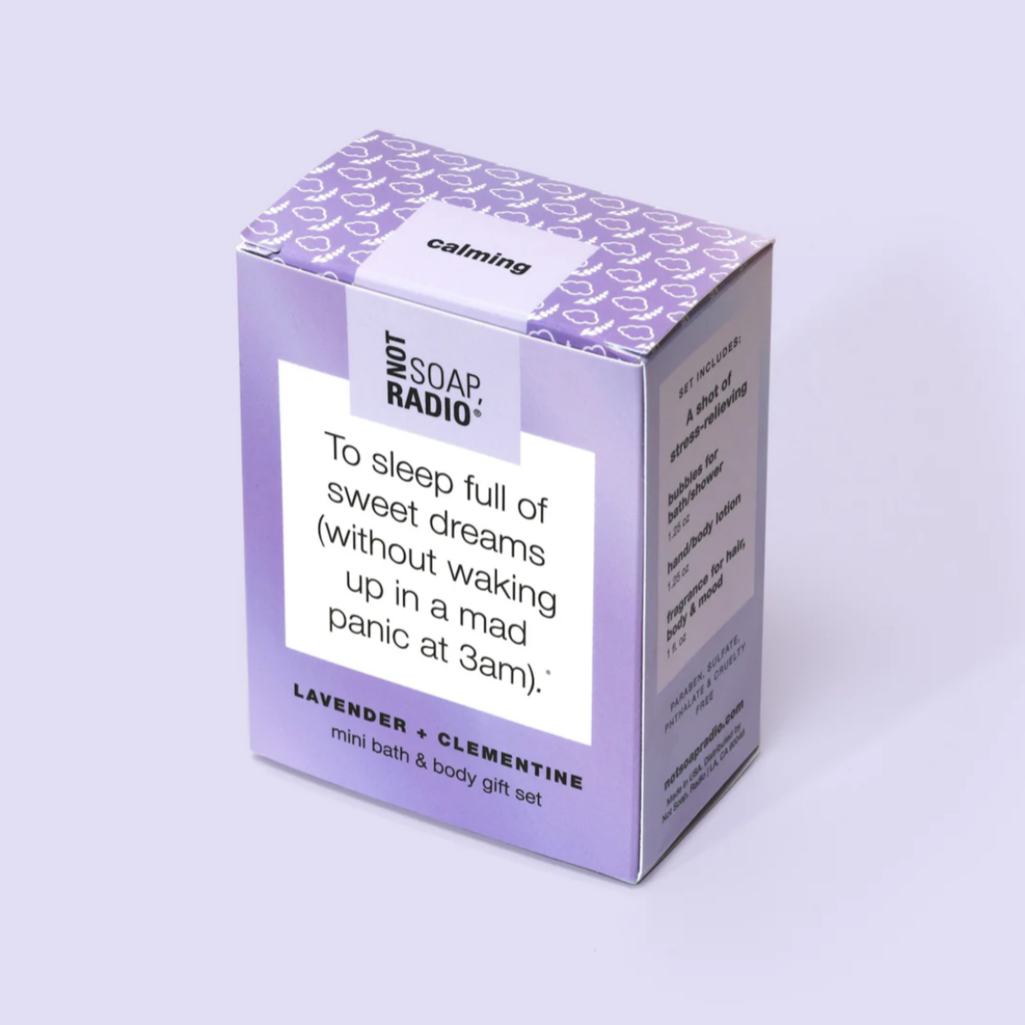 To Sleep Full of Sweet Dreams Mini Set (Lavender + Clementine)  Not Soap, Radio