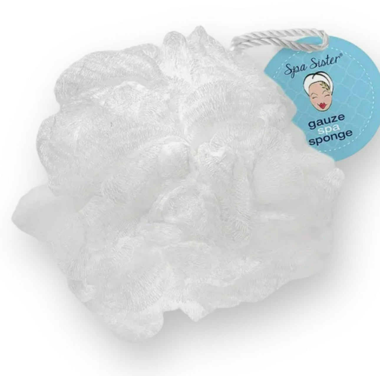 Spa Sister Jumbo Gauze BATH SPONGE Pouf