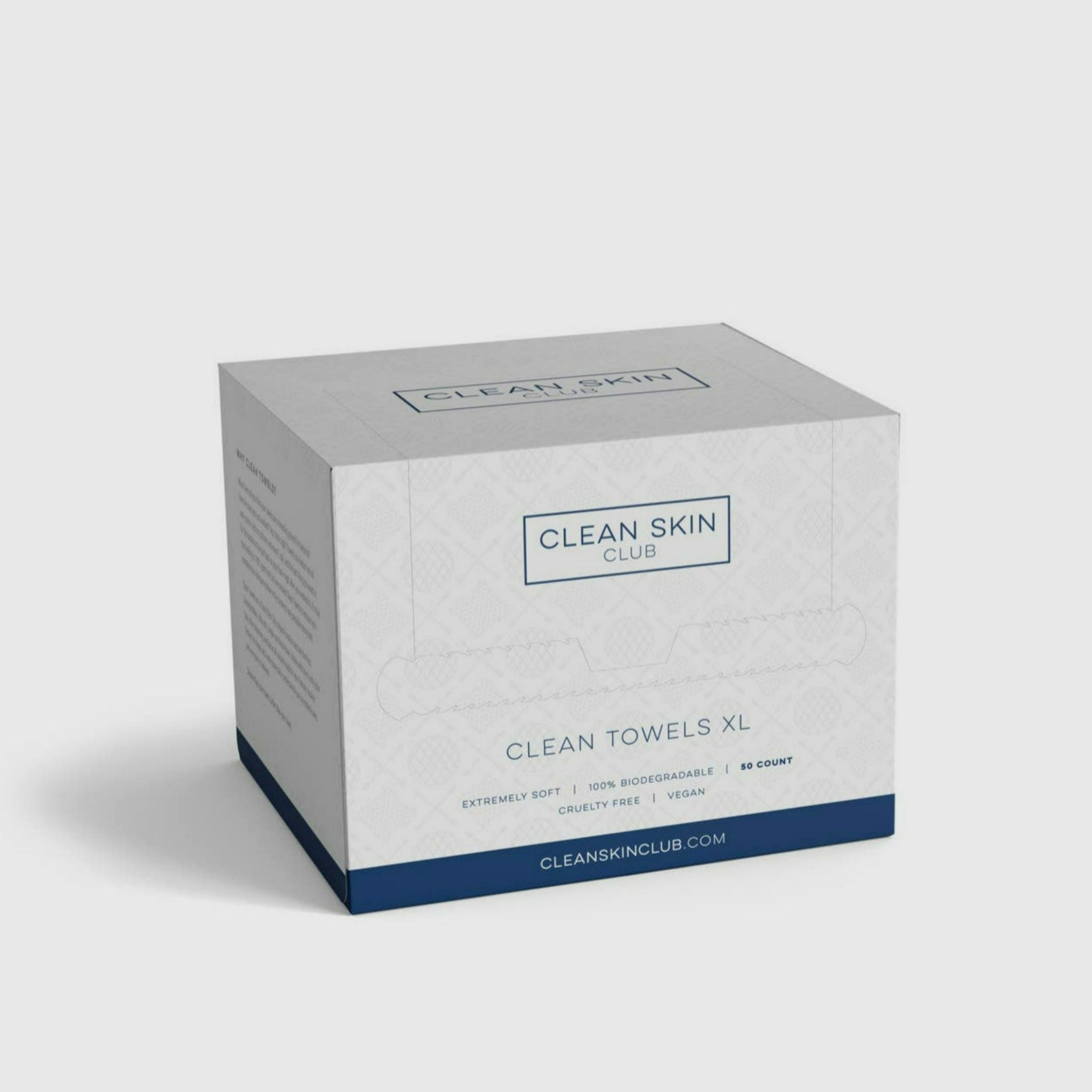 CLEAN Skin Club Face Towels XL 50ct Vegan Biodegradable Eco-Friendly