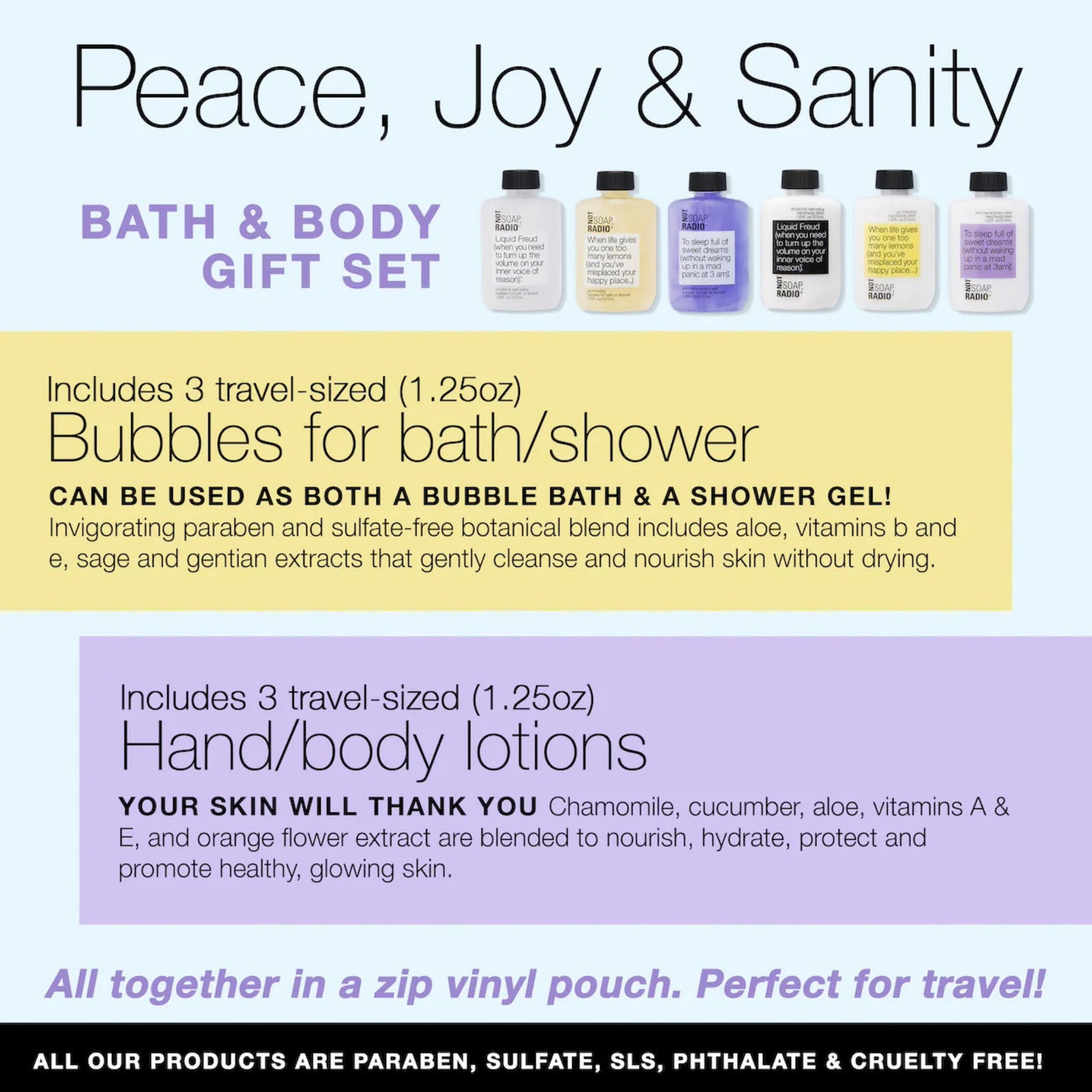 Peace, Joy & Sanity TRAVEL SET