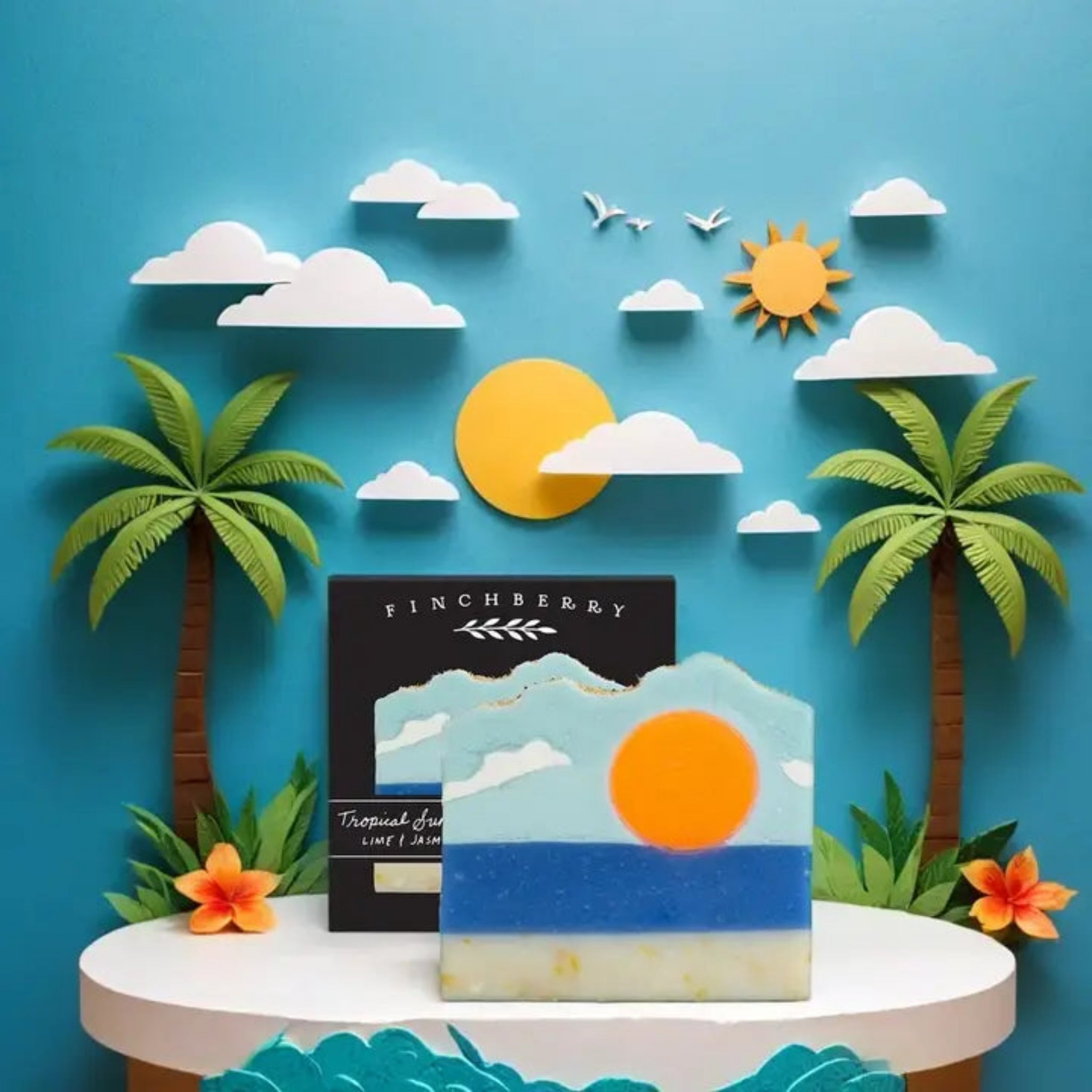 TROPICAL SUNSHINE Soap (Lime & Jasmine) Finchberry
