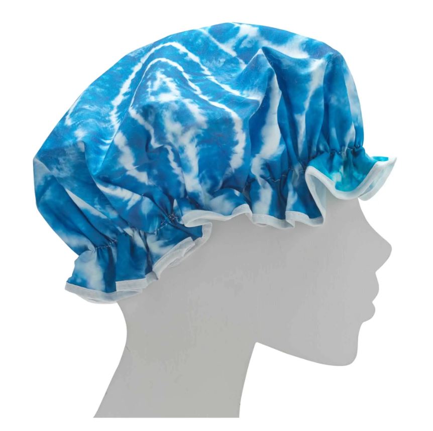 Shibori Tie Dye Print Shower Cap (Fabric)