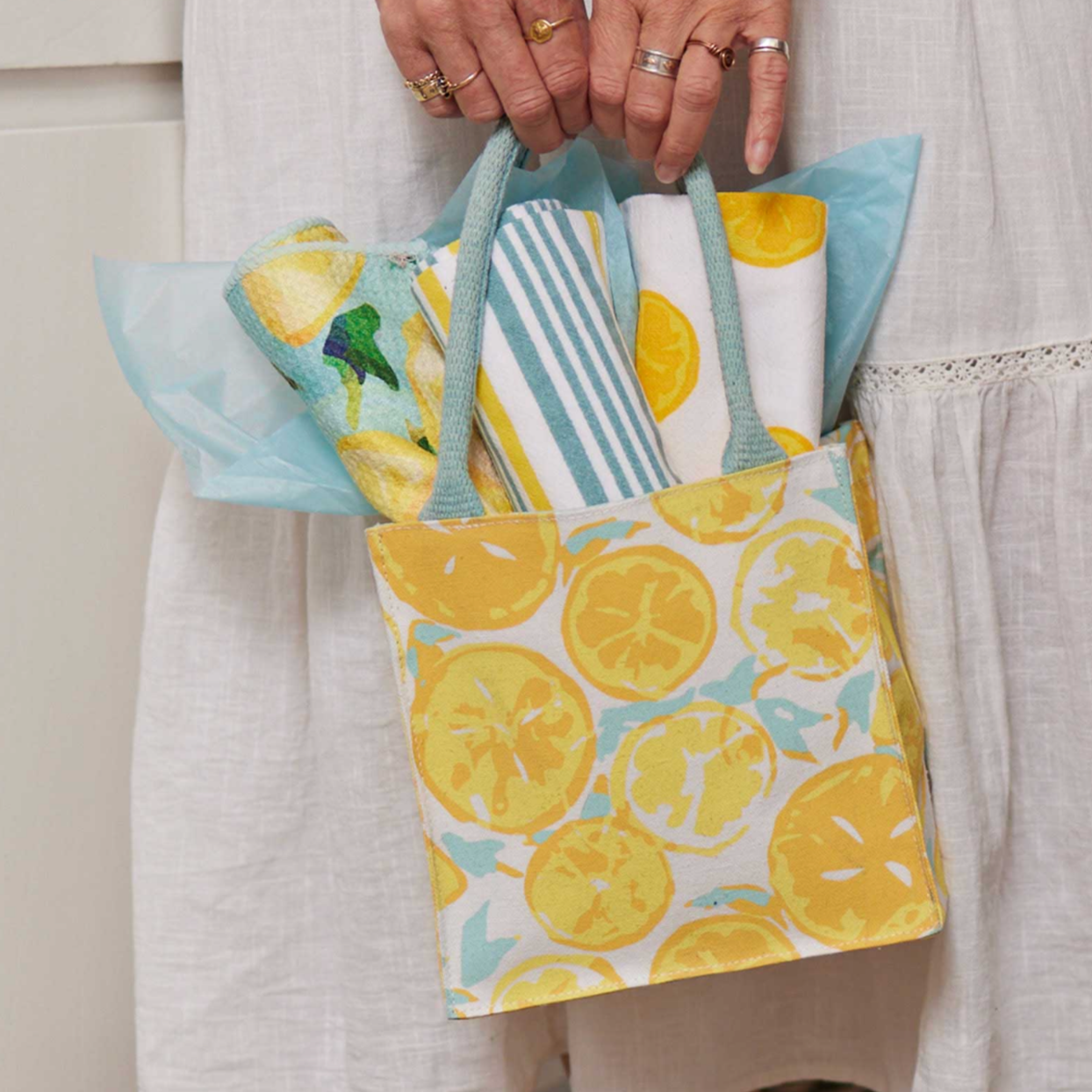 Reusable gift tote bags with fun designs - eco friendly gift wrapping