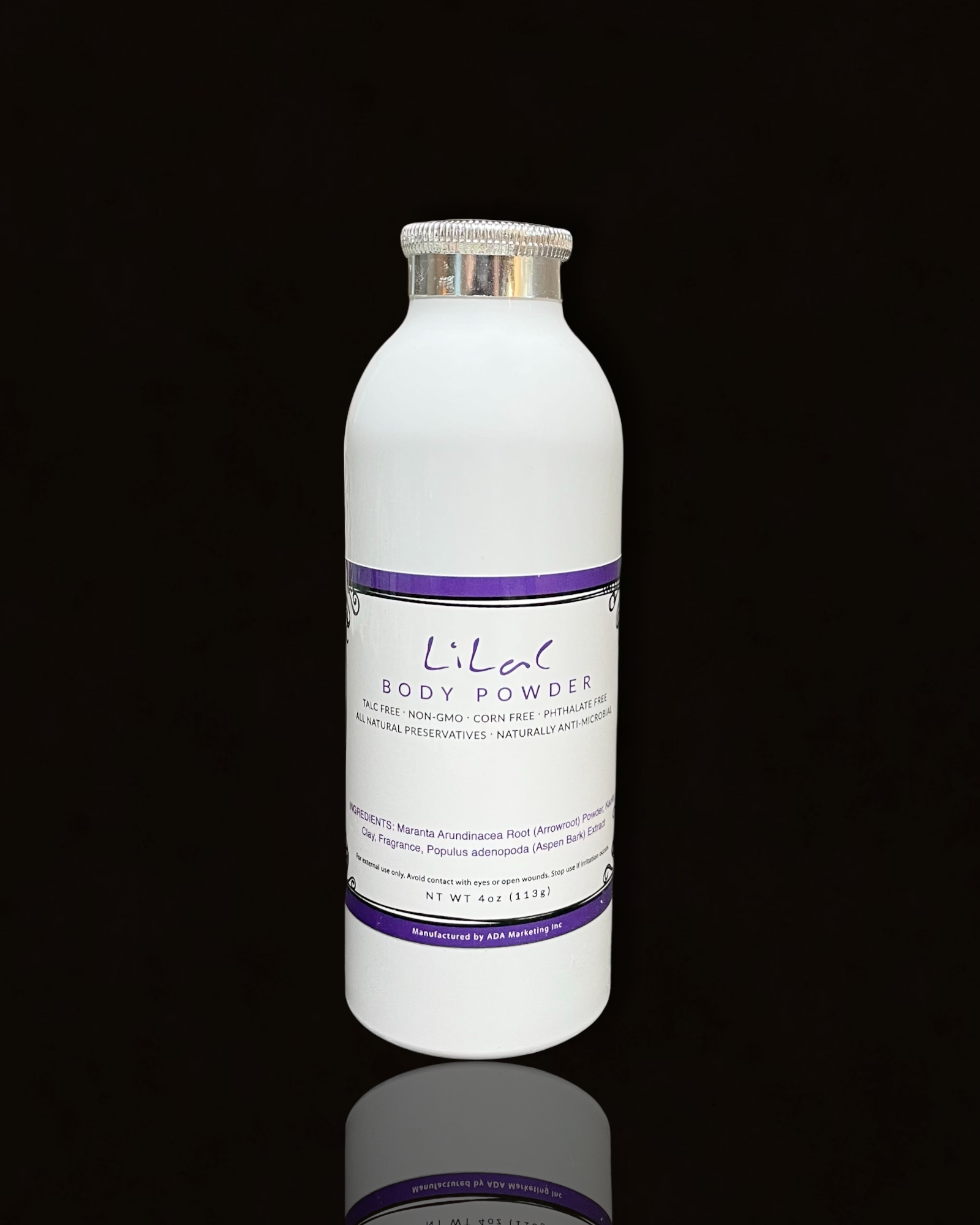 Lilac dusting powder - talc free natural