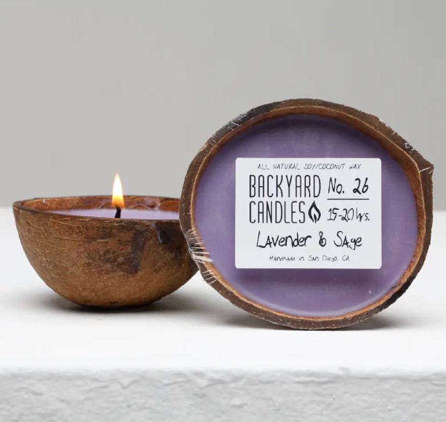 Backyard Candles Coconut Shell Candle