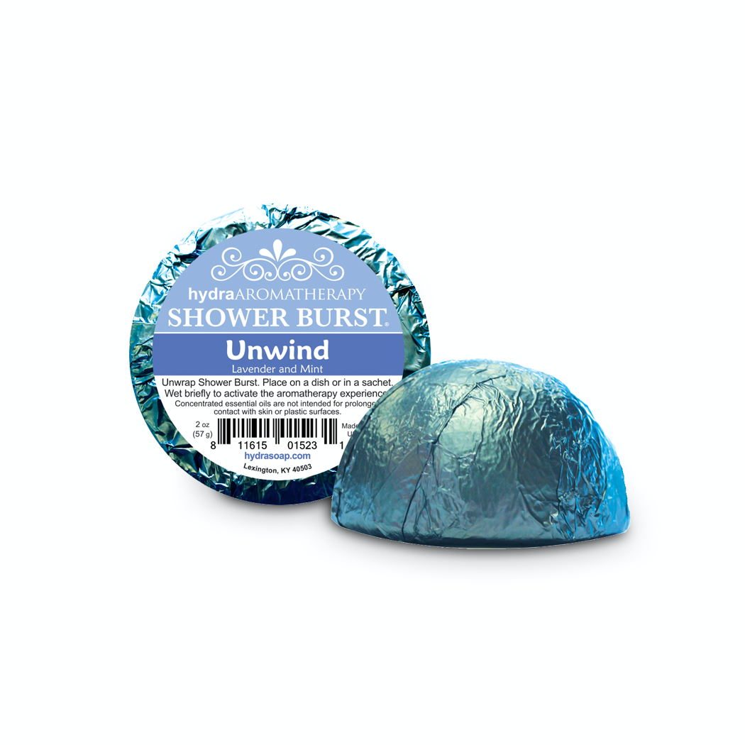 hydraAromatherapy Shower Burst Steamer Lavender Mint gift set MerryBath.com
