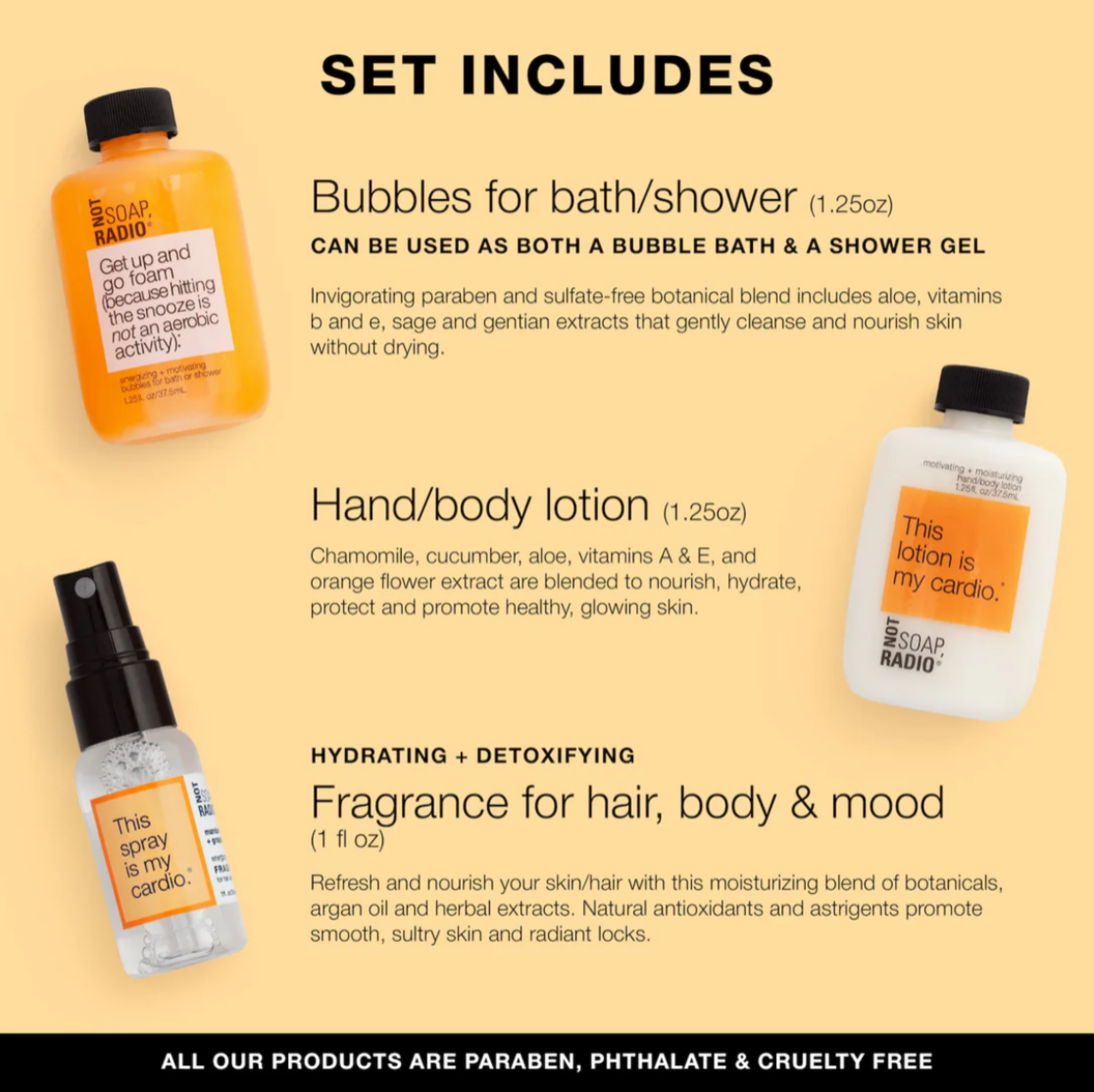 Get Up and Go Foam Mini Set - Grapefruit + Guava + Mandarin