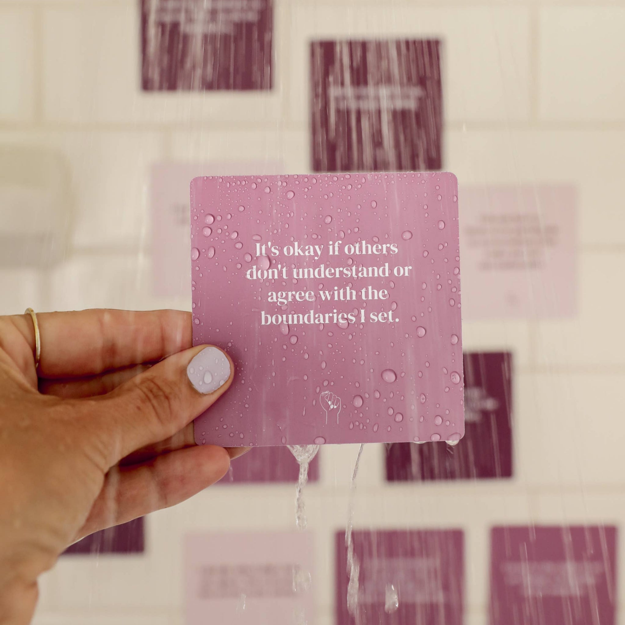 Shower Affirmation™ Cards - BOUNDARIES