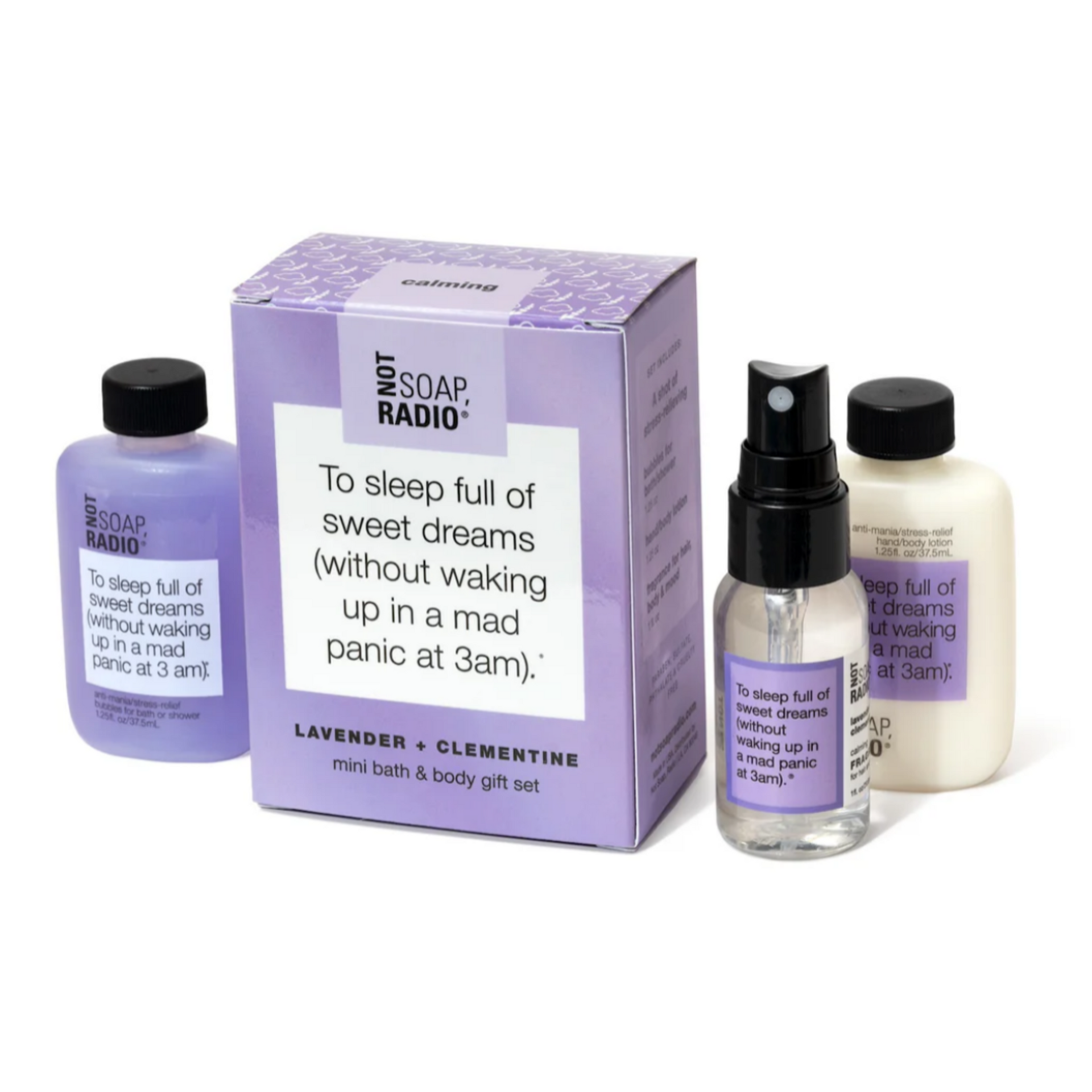 Not Soap, Radio To Sleep Full of Sweet Dreams Mini Set (Lavender +