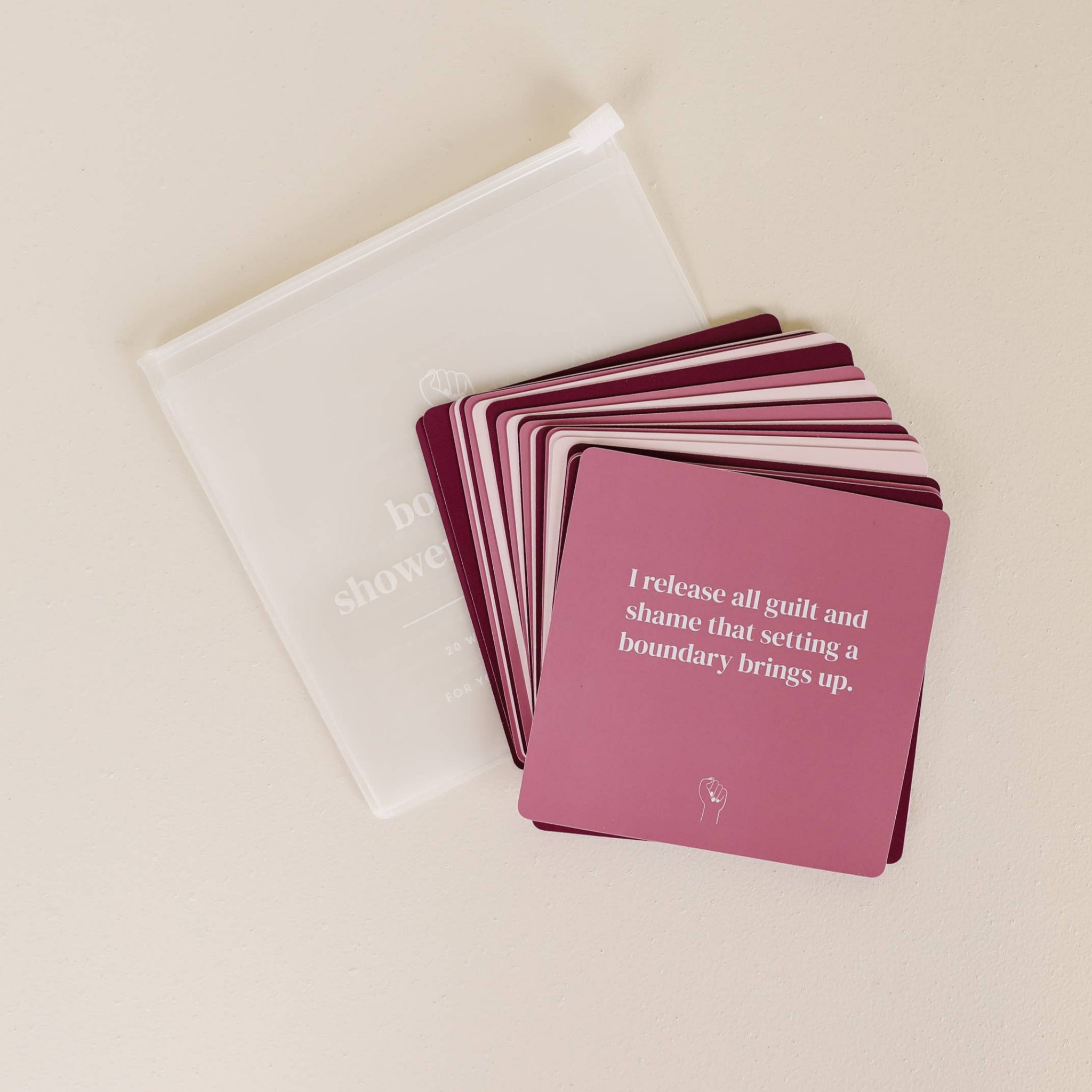 Shower Affirmation™ Cards - BOUNDARIES