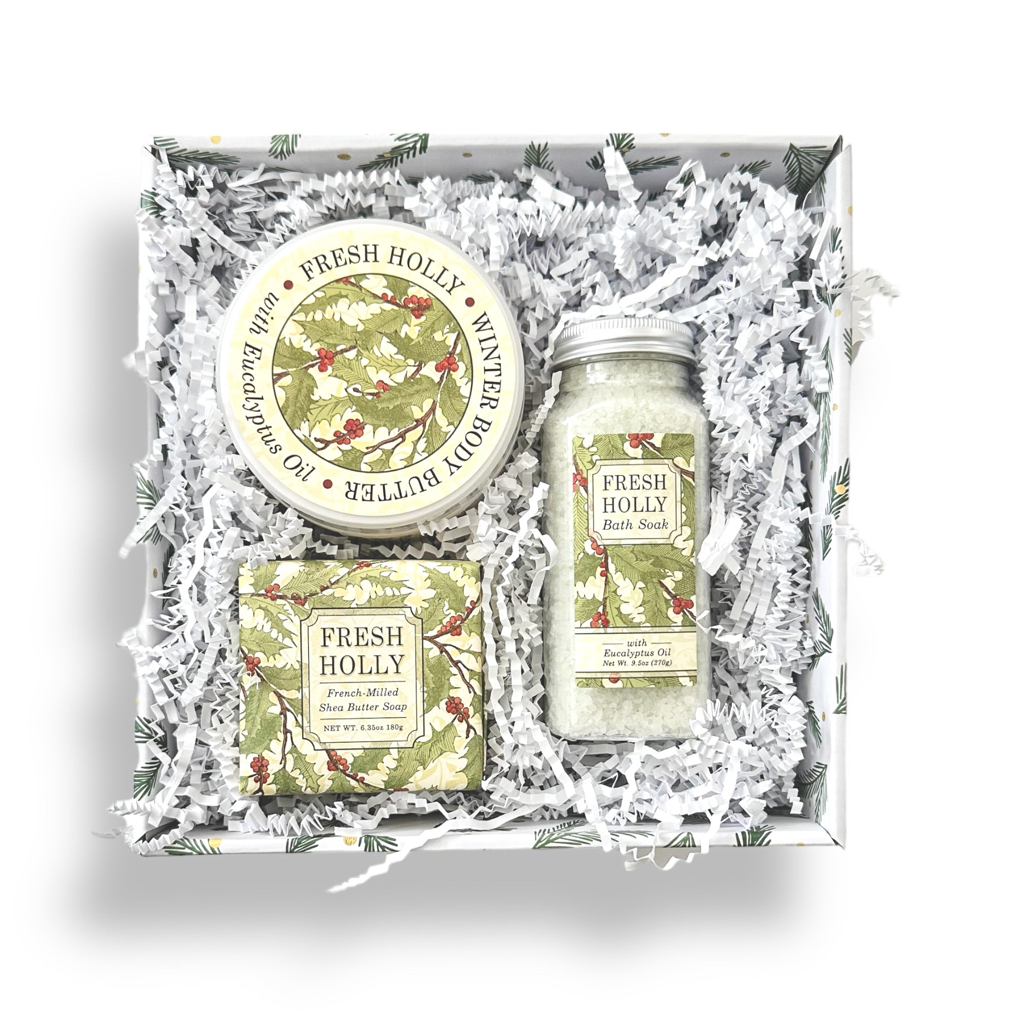 Greenwich Bay Trading Company FRESH HOLLY Holiday Bath Gift Set