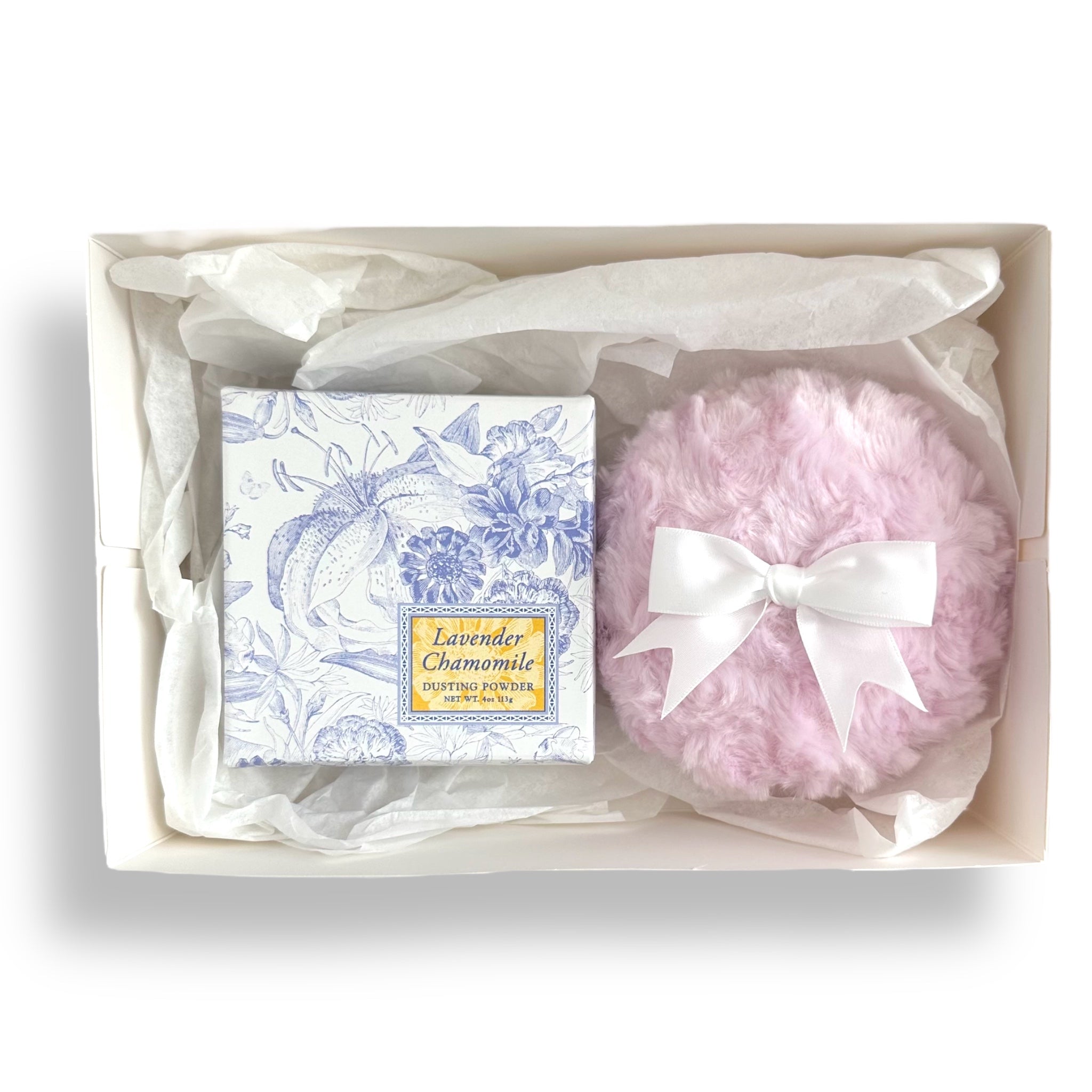 Dusting Powder & Puff GIFT SET - Greenwich Bay Trading Company + Luxe Puffs 