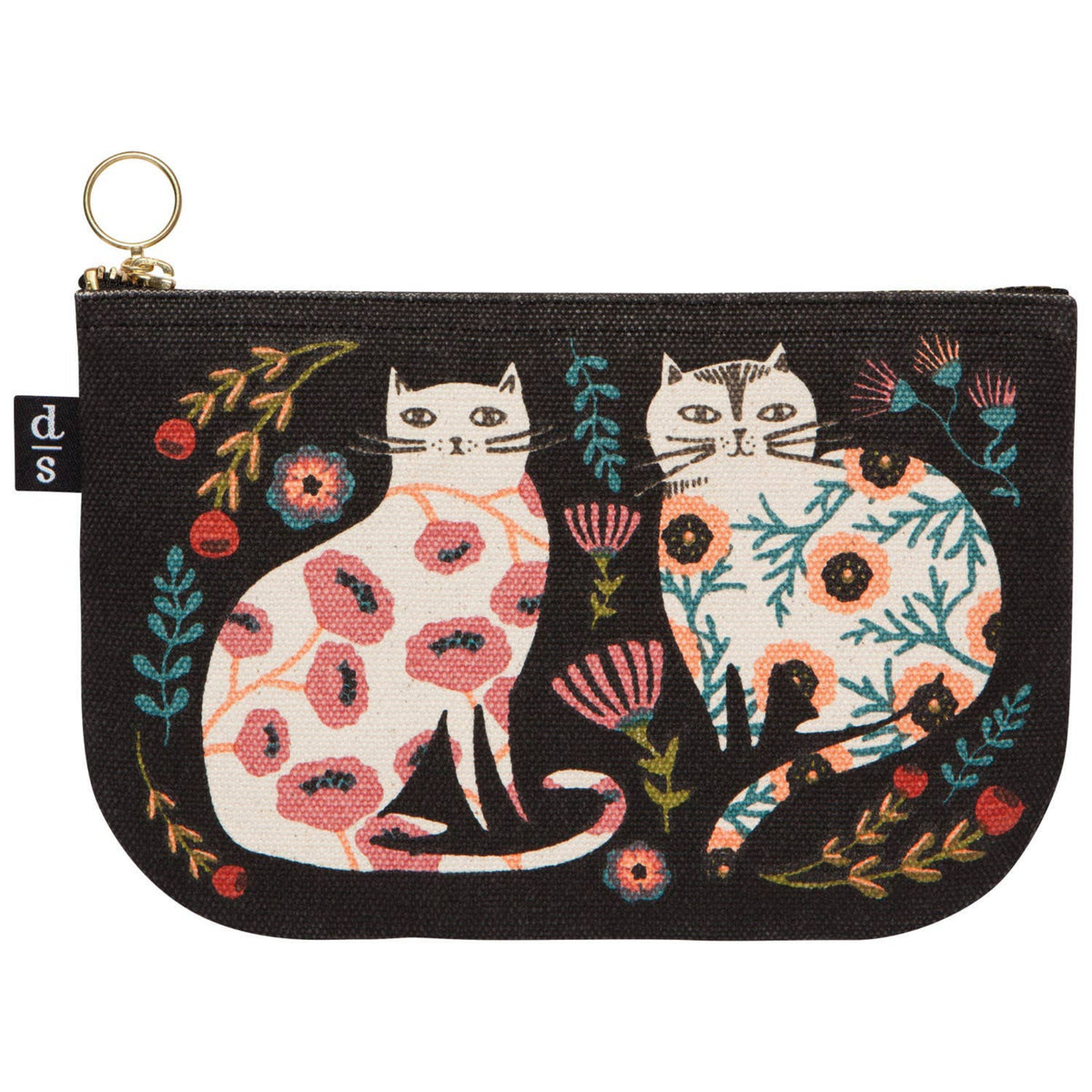 Catbloom Small Zipper Pouch front