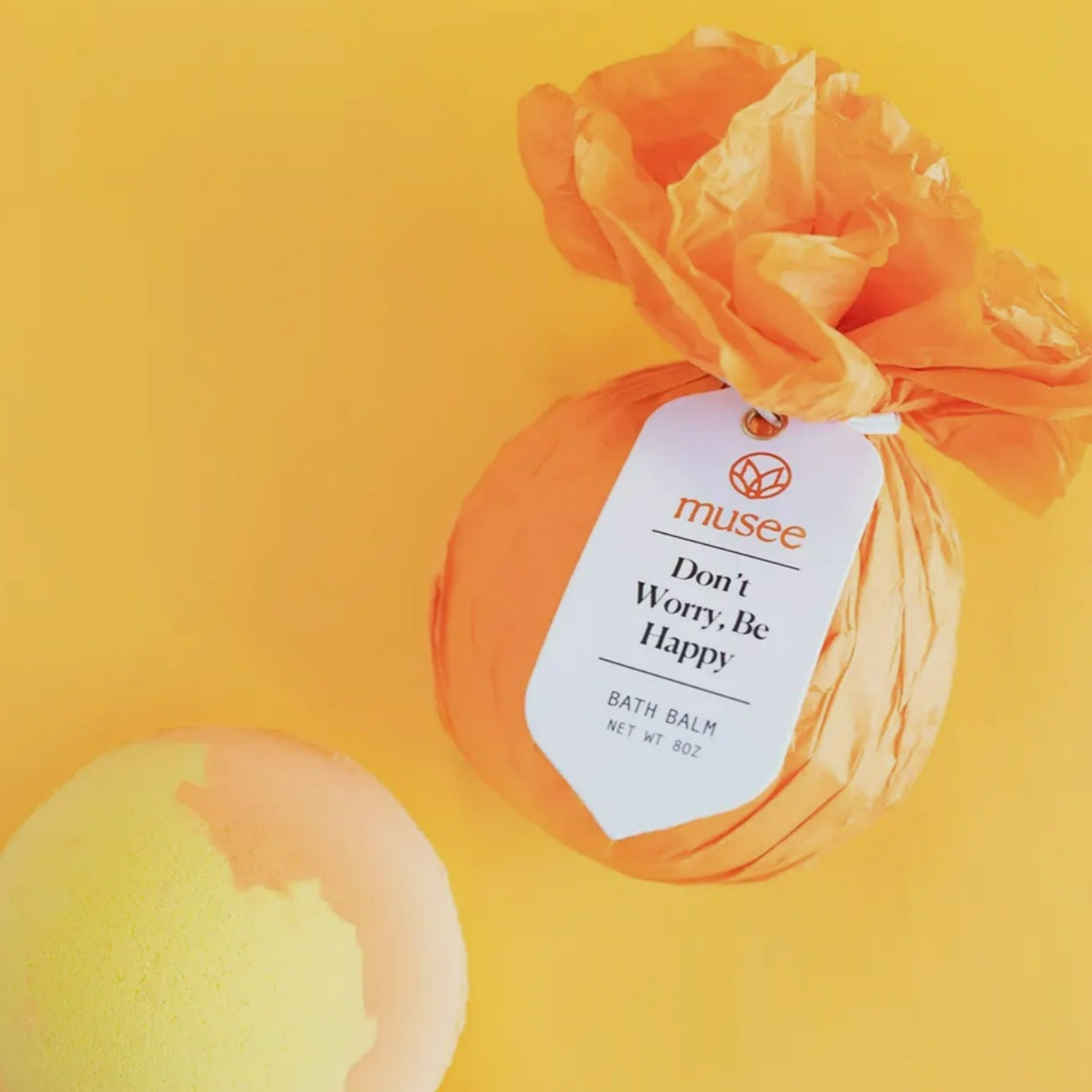Bath Bomb with Surprise - DON'T WORRY BE HAPPY (Mango + Tangerine) MUSEE BATH