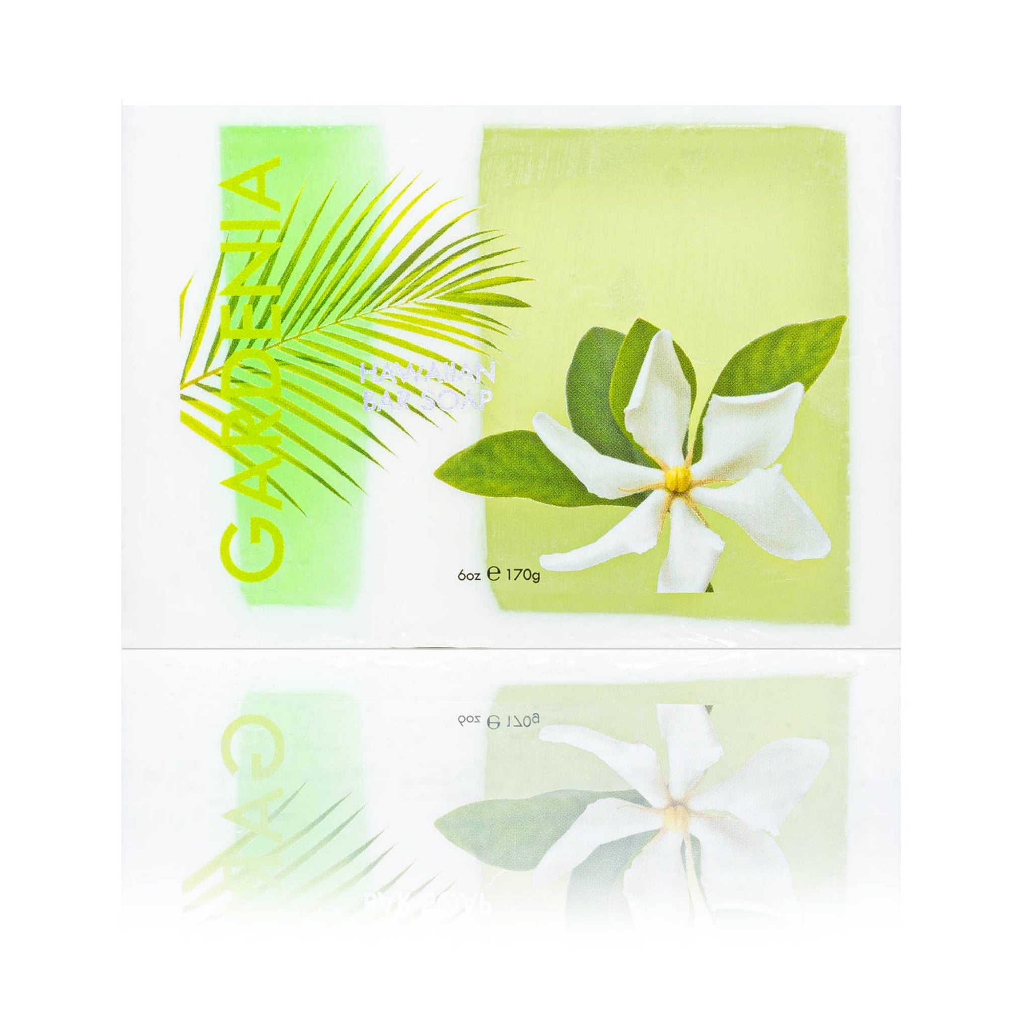 Gwenda soap packaging with green and white design on a white background
