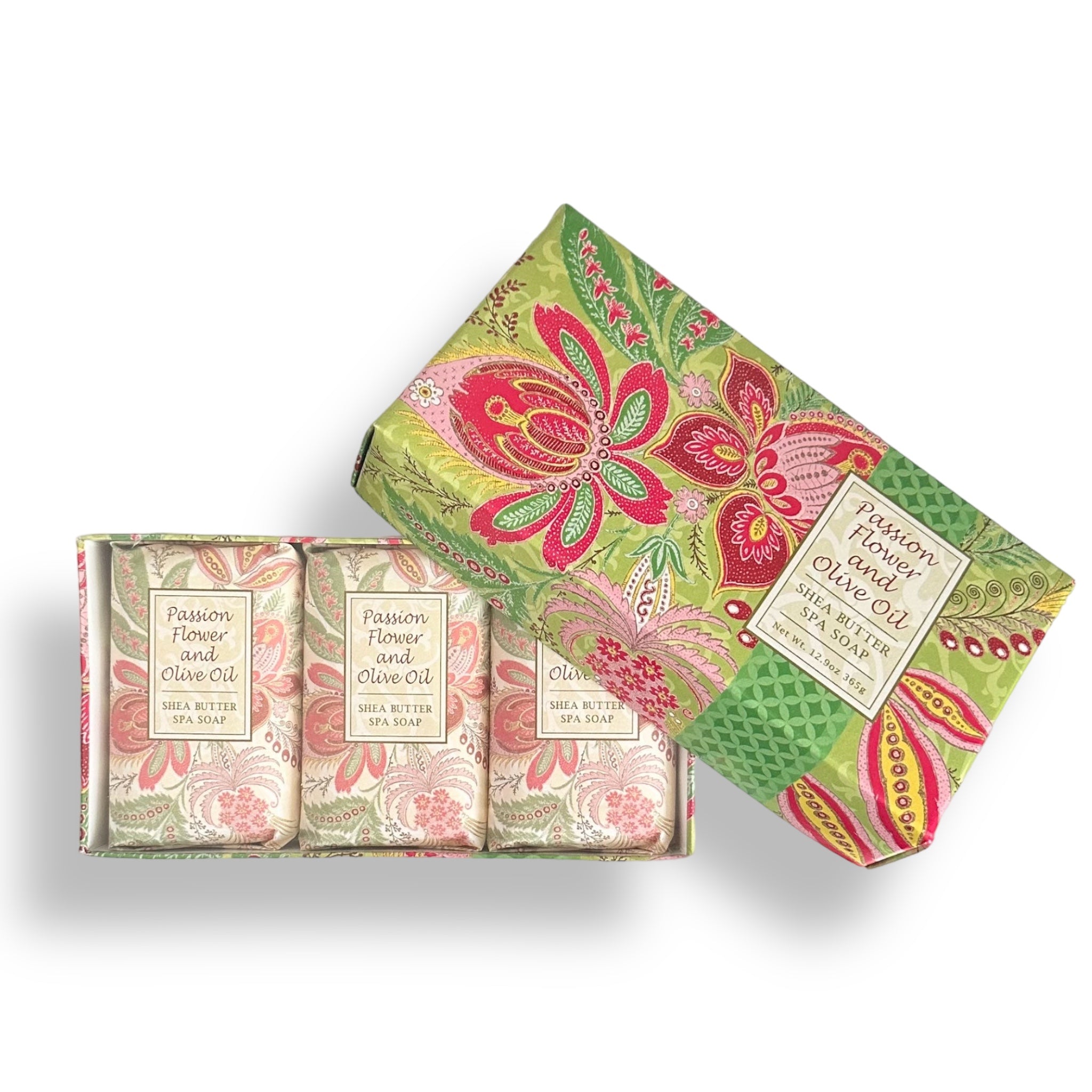 GREENWICH BAY PASSION Flower & OLIVE OIL Soap Gift Set